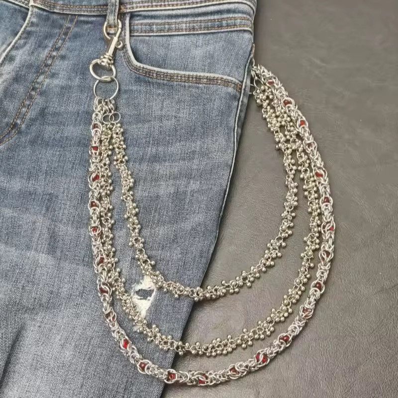 Japanese Brand Layers Round Bead Wallet Pant Chain Size ONE SIZE - 5 Thumbnail