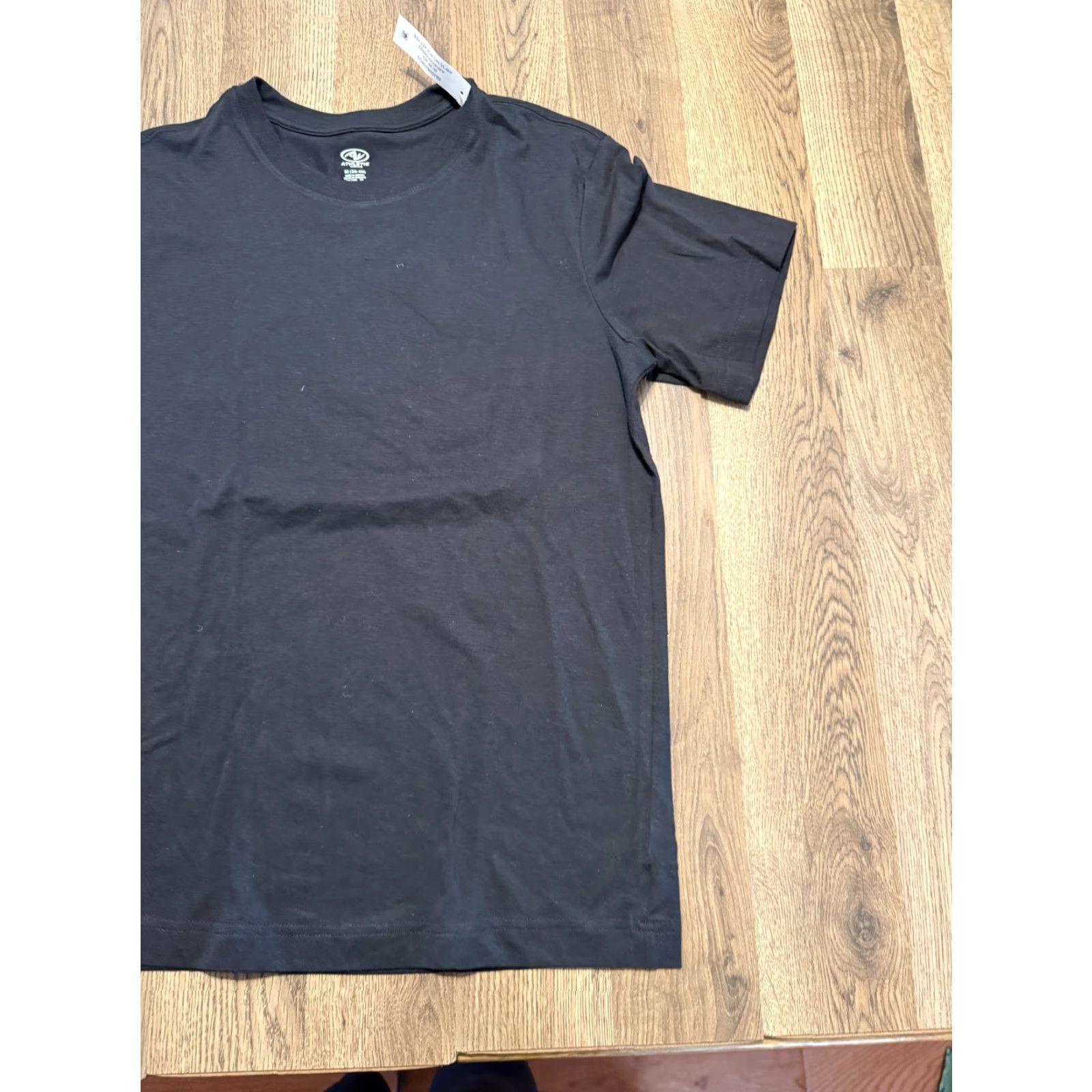 Athletic Works Athletic Works Shirt Mens Size Medium Black Crewneck T-Shirt Regular Fit Short Sleeve Casual Modern Basic Size M / US 6-8 / IT 42-44 - 3 Thumbnail