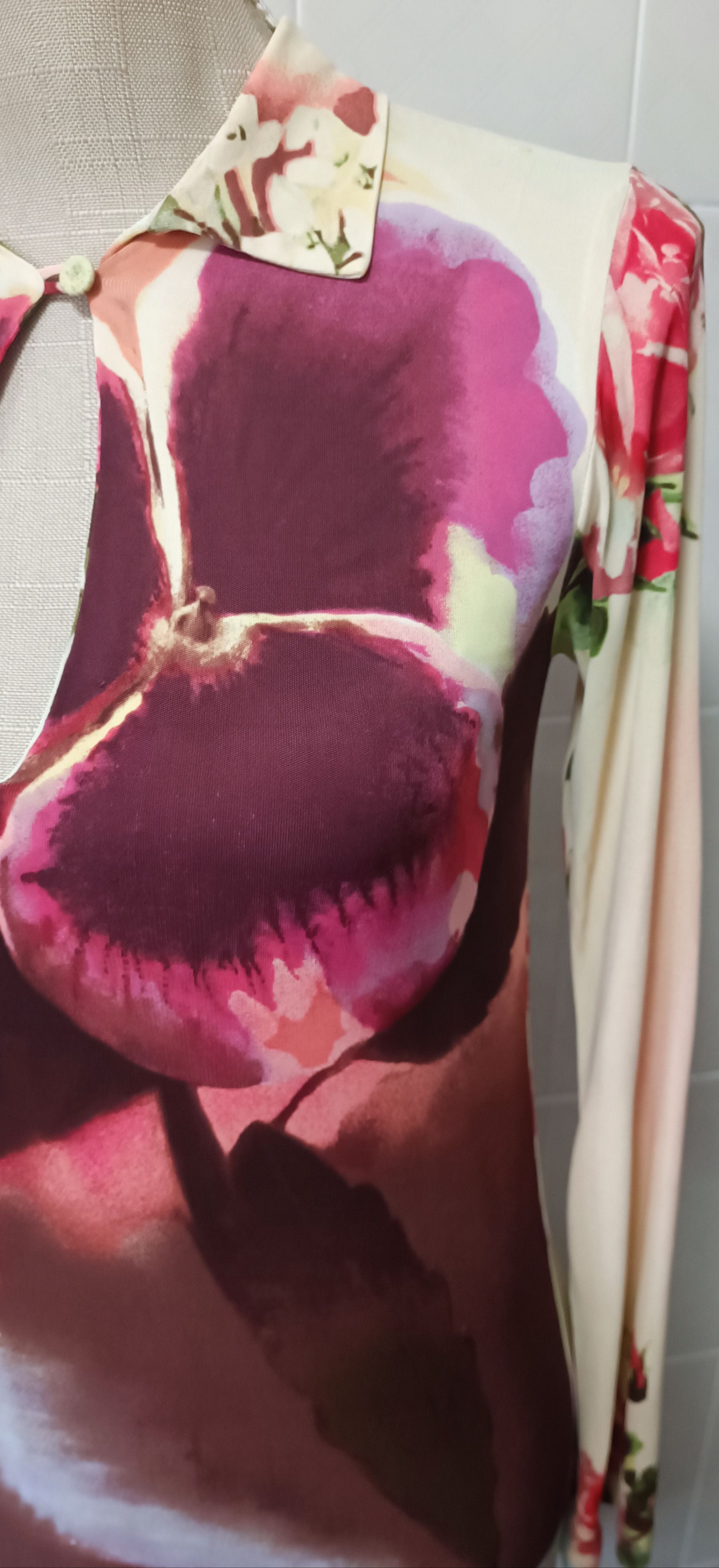 Jean Paul Gaultier Spring 2001 - Floral midi dress Size M / US 6-8 / IT 42-44 - 7 Thumbnail