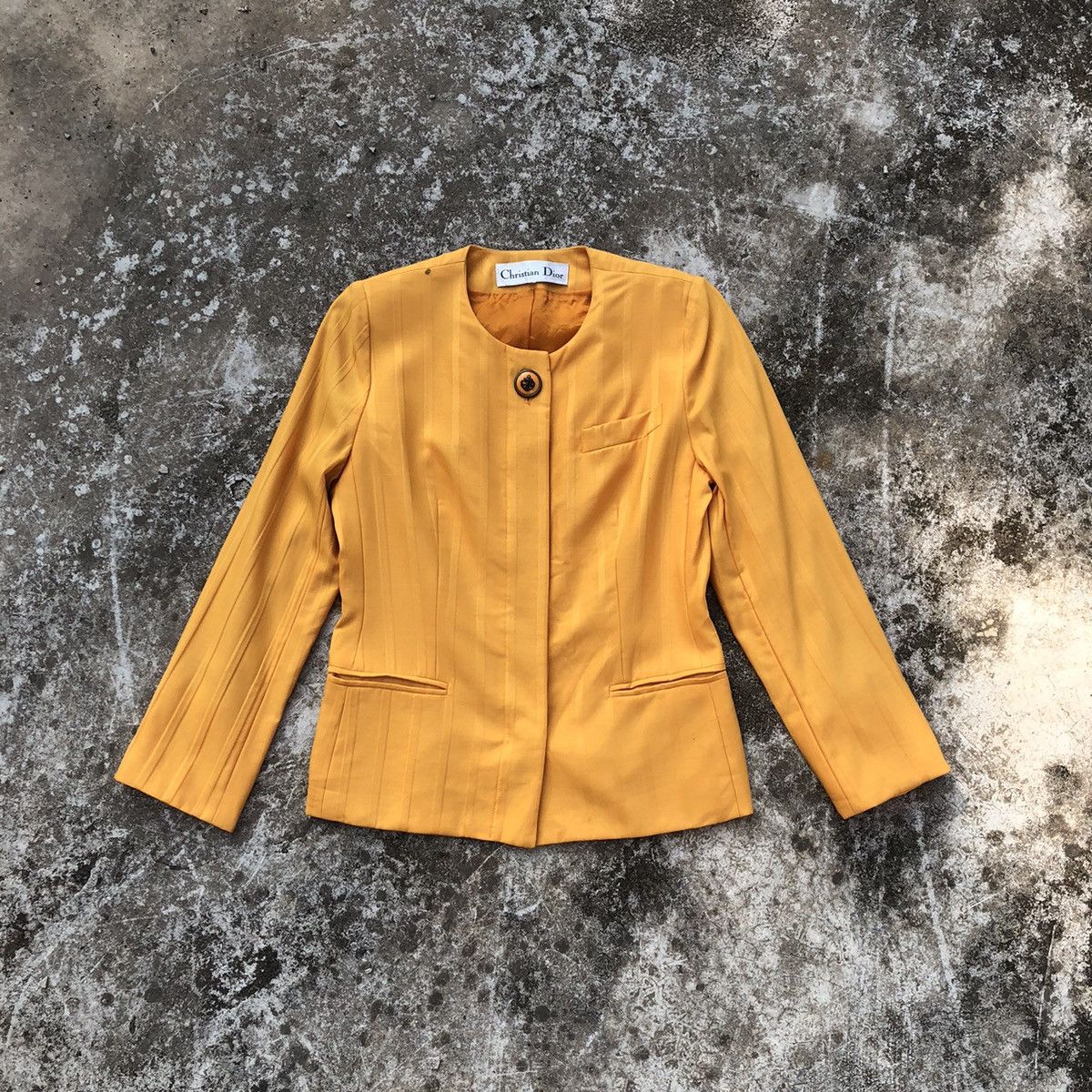 image of Christian Dior Monsieur x Dior Christian Dior Top Blouse in Yellow, Women's (Size Medium)