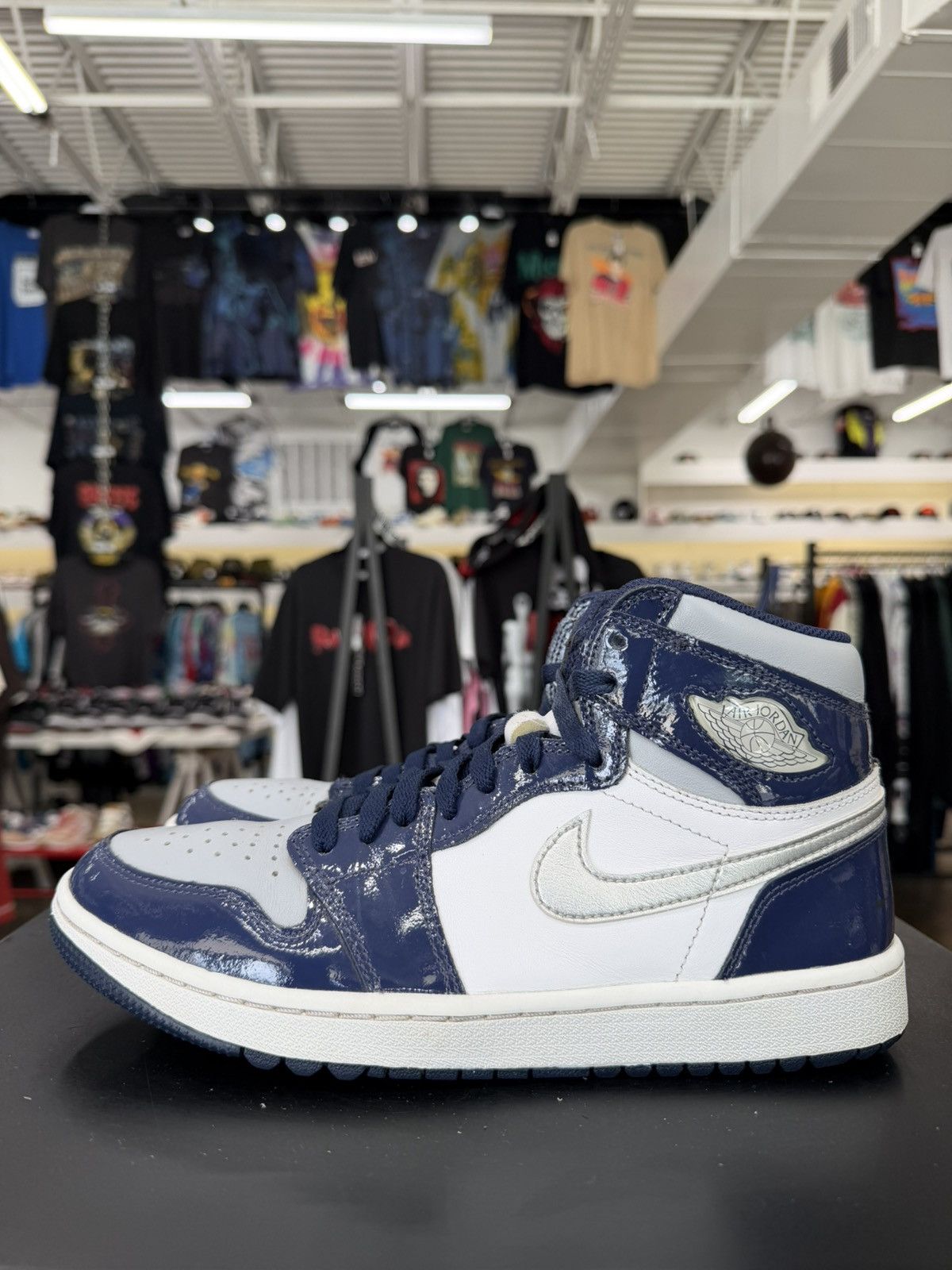Jordan Brand Jordan 1 Golf Patent Midnight Navy Size 8.5 (2022) Size US 8.5 / EU 41-42 - 7 Thumbnail