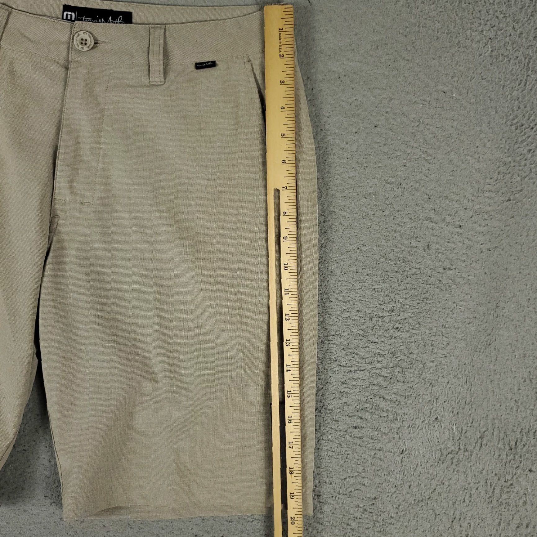 TravisMathew Travis Mathew Shorts Mens 30 Beige Chino Flat Front Modern Casual Golf Size US 30 / EU 46 - 5 Thumbnail