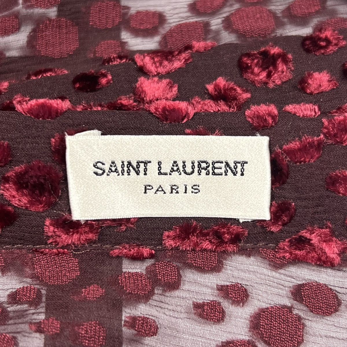 Saint Laurent Paris |[ FW18 Saint Laurent Devorè Silk Tie-Neck Blouse ]| Size US S / EU 44-46 / 1 - 9 Thumbnail