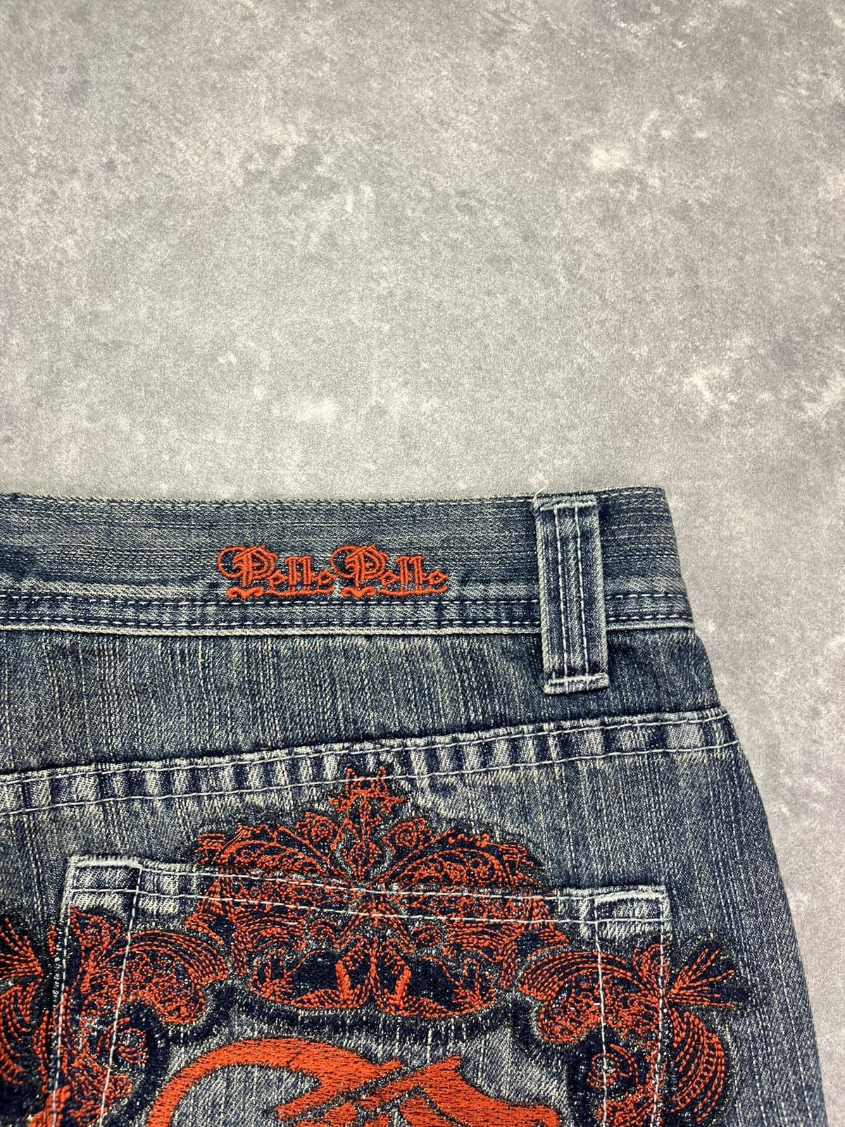 Pelle Pelle Pelle Pelle Y2K Embroidered Baggy Denim Shorts Jorts 34 36 Size US 34 / EU 50 - 10 Thumbnail