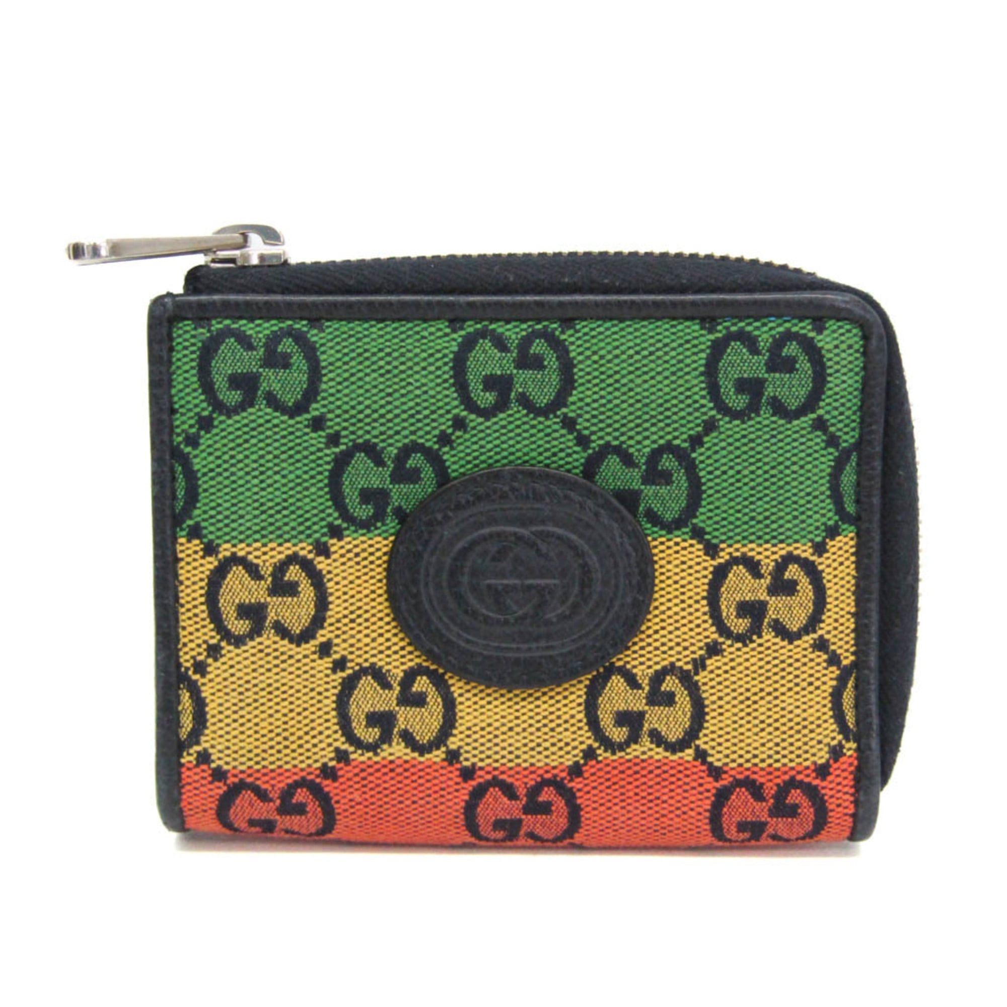Gucci Gucci Interlocking G Compact Wallet 657577 Men,Women GG Canvas,Leather Wallet (bi-fold) Dark Navy,Multi-color Size ONE SIZE - 1 Thumbnail