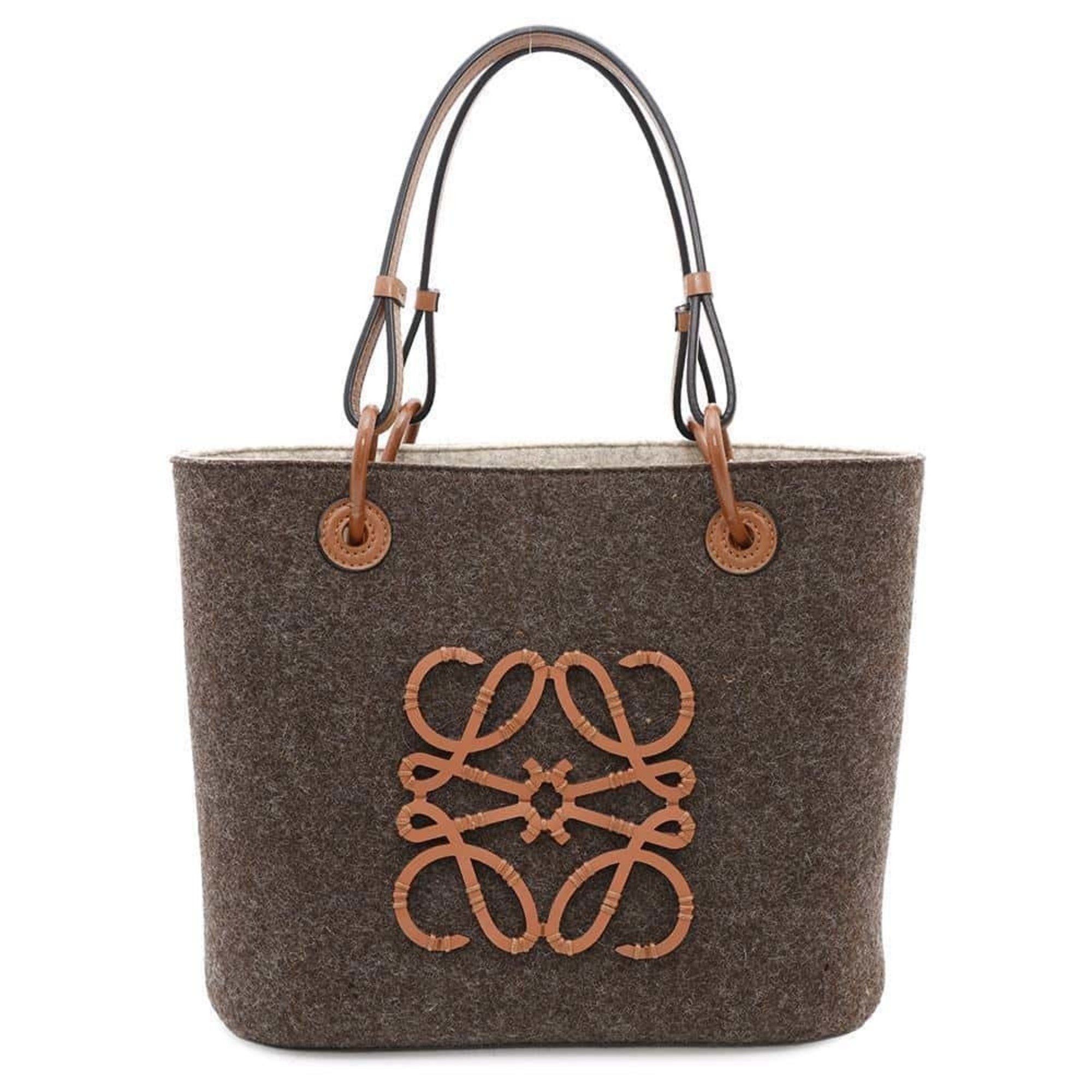 Loewe Tote Bag Anagram Basket Felt A223098X05 2Way in Brown, Women's