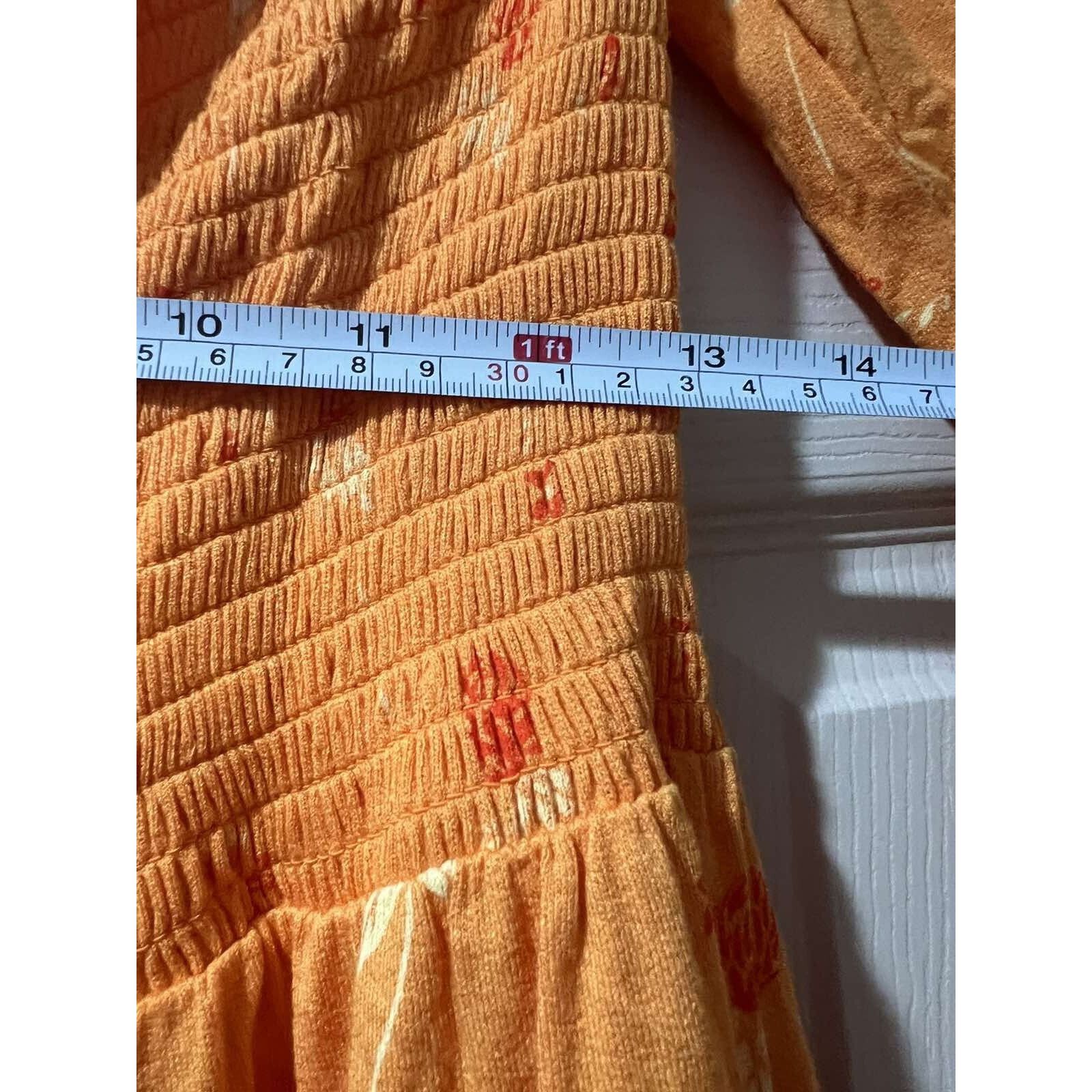 Free People Free People Women Lana Orange Tunic Off Dress Size L A000507 Size L / US 10 / IT 46 - 7 Thumbnail