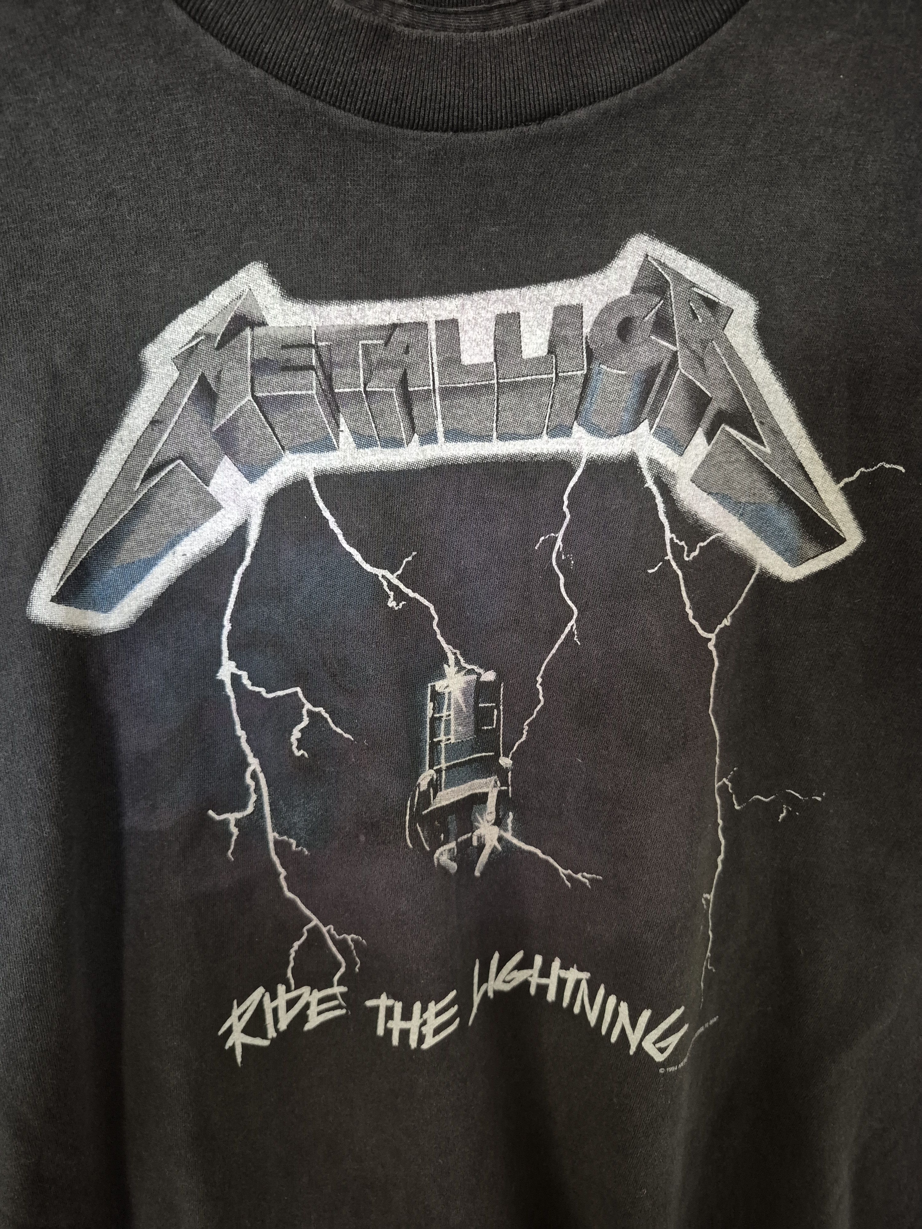 Metallica 90's Vintage Metallica Ride The Lightning Tee Size US L / EU 52-54 / 3 - 2 Thumbnail