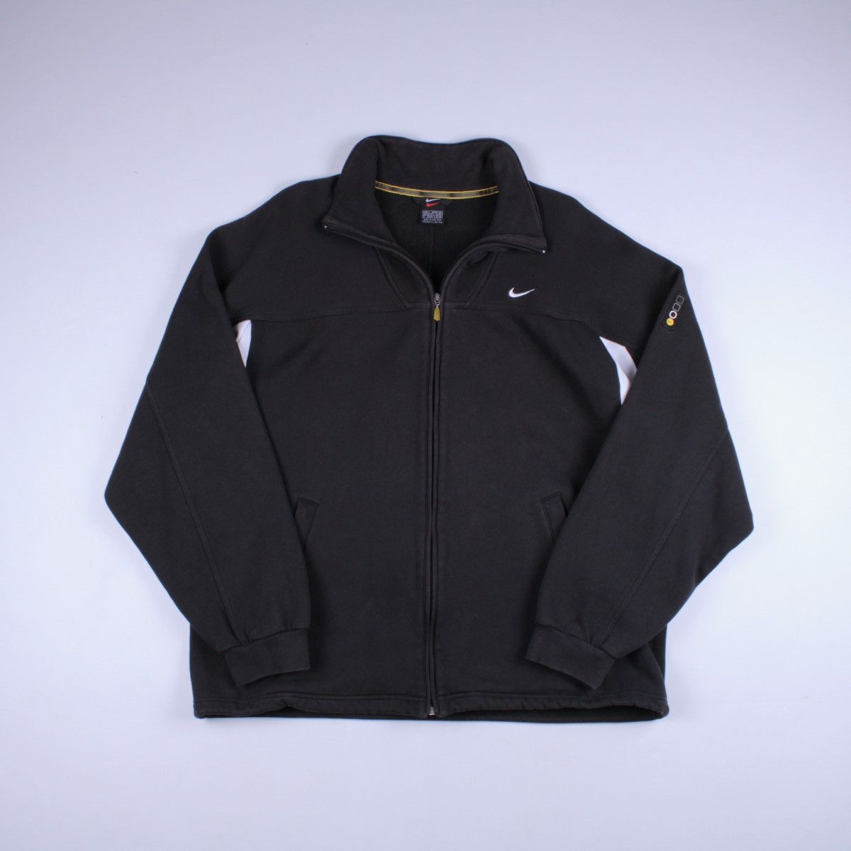 Nike × Vintage NIKE Vintage Cotton Full Zip Pockets Sweater Jacket Size US L / EU 52-54 / 3 - 6 Thumbnail