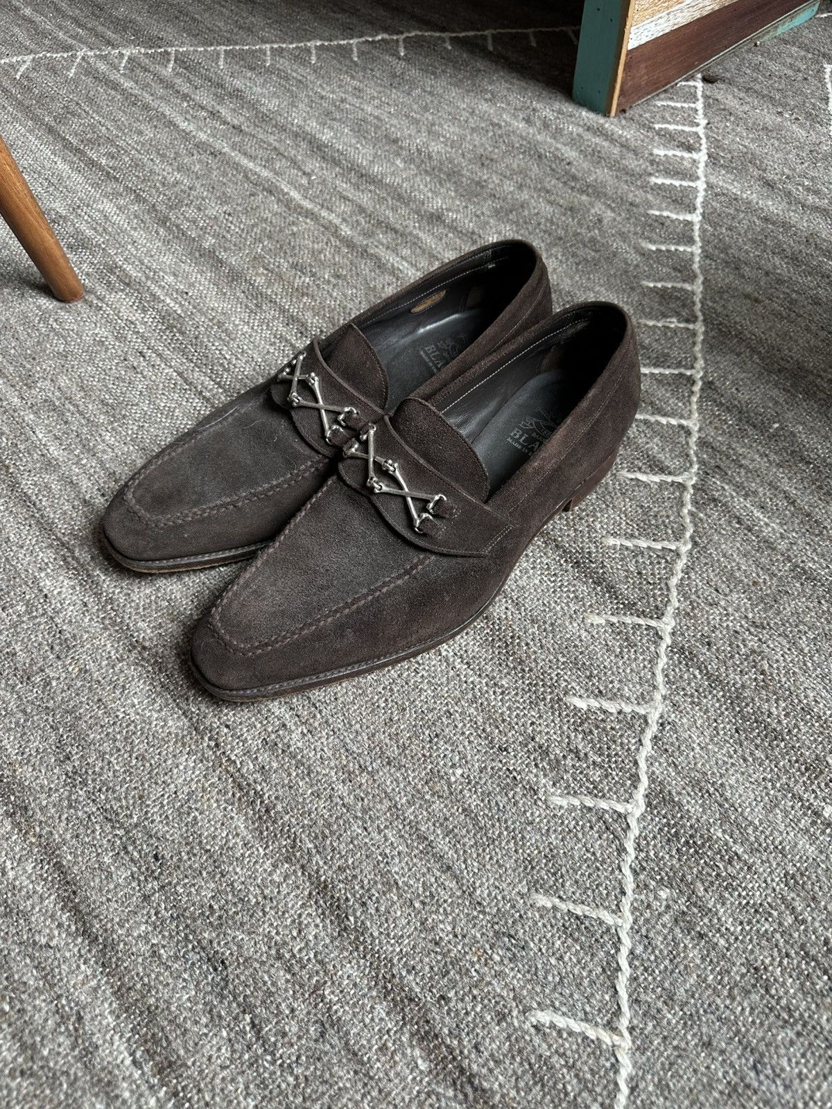 Barker Black Barker Black Bone Loafers - Brown Suede Size US 10.5 / EU 43-44 - 1 Thumbnail