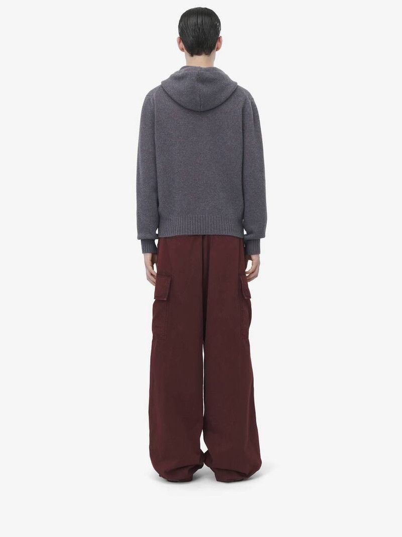 Alexander McQueen o1srvl11e0226 Skull Hooded Sweater In Grey Melange Size US XL / EU 56 / 4 - 5 Thumbnail