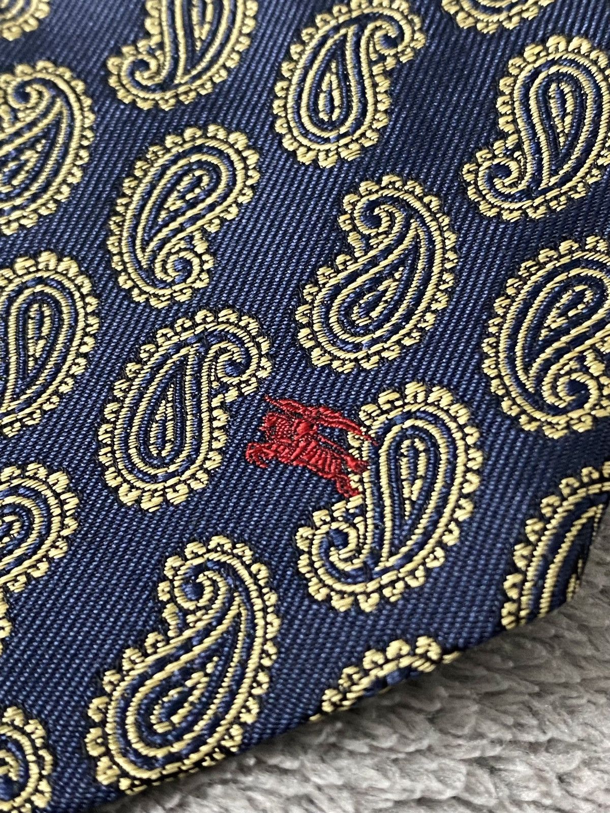 Burberry Burberrys Paisley Silk Necktie Size ONE SIZE - 6 Thumbnail