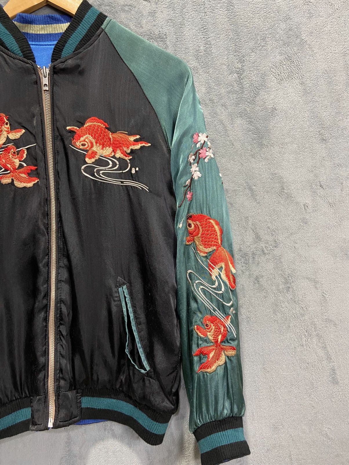 Japanese Brand Japanese classic script Silk Reversible Sukajan Koi Size US M / EU 48-50 / 2 - 8 Thumbnail