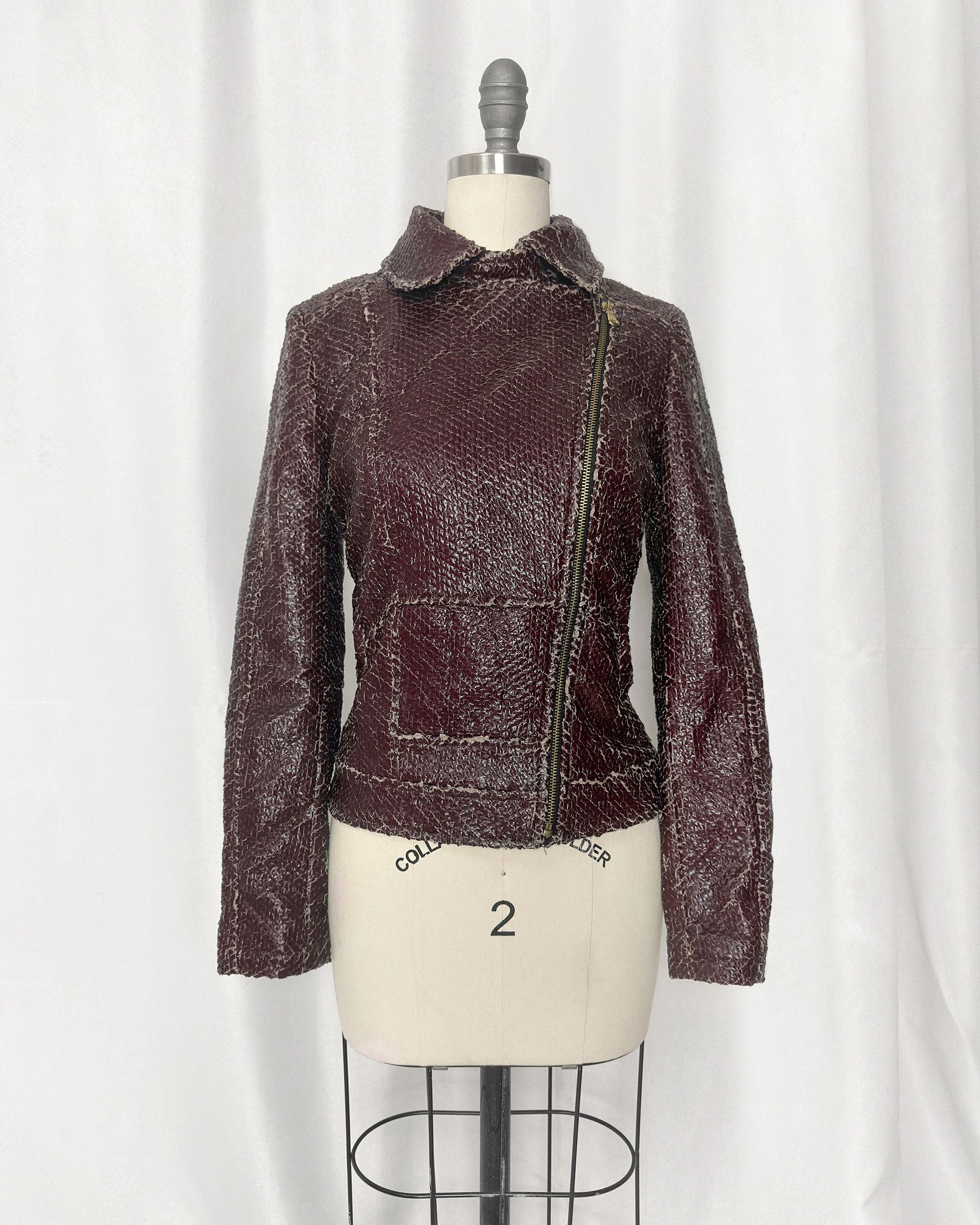 KMRii Van Caloen distressed leather biker jacket Size XS / US 0-2 / IT 36-38 - 5 Thumbnail