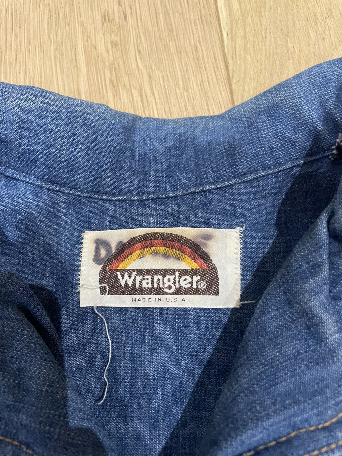 Wrangler Vintage Camp Collar Cowboy Style Button Up Size US S / EU 44-46 / 1 - 2 Thumbnail
