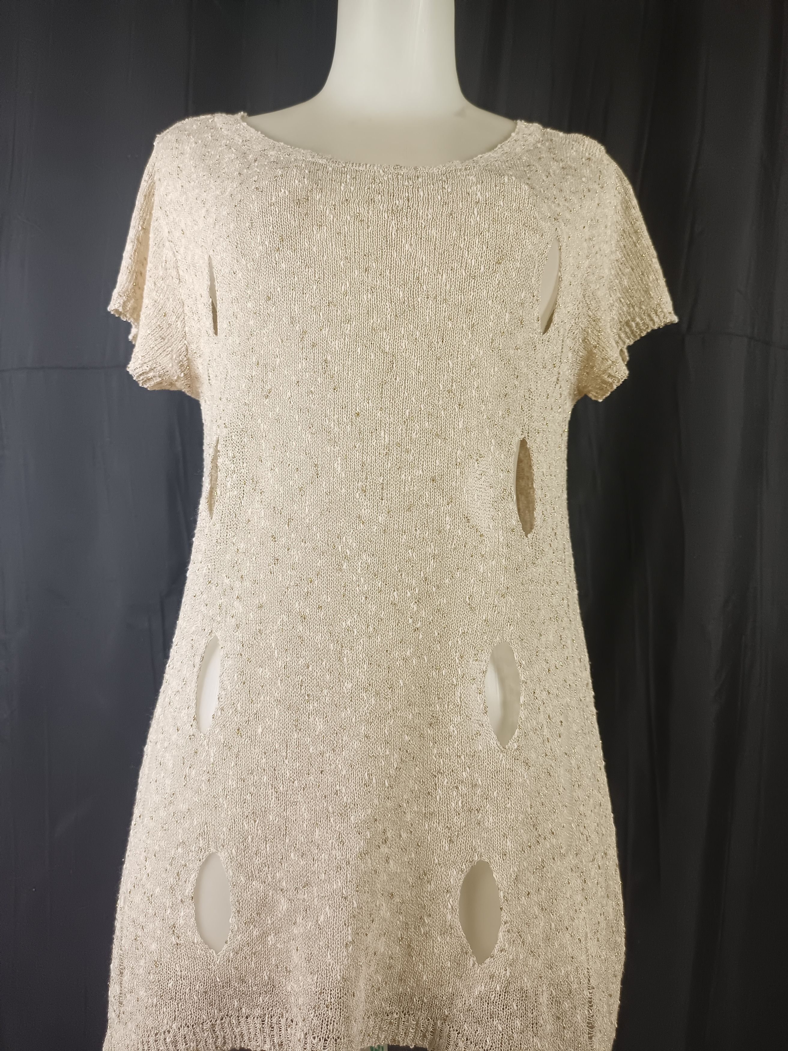 Japanese Brand JOINUS Distressed Glittery Knited Top Size XL / US 12-14 / IT 48-50 - 22 Thumbnail