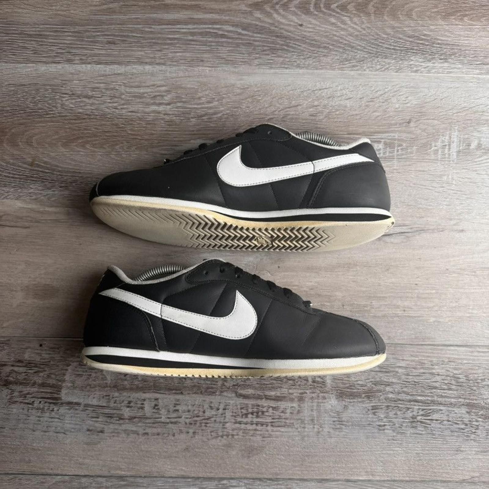 Nike NIKE • Cortez Basic Leather "Black White" (11M) Size US 11 / EU 44 - 3 Thumbnail