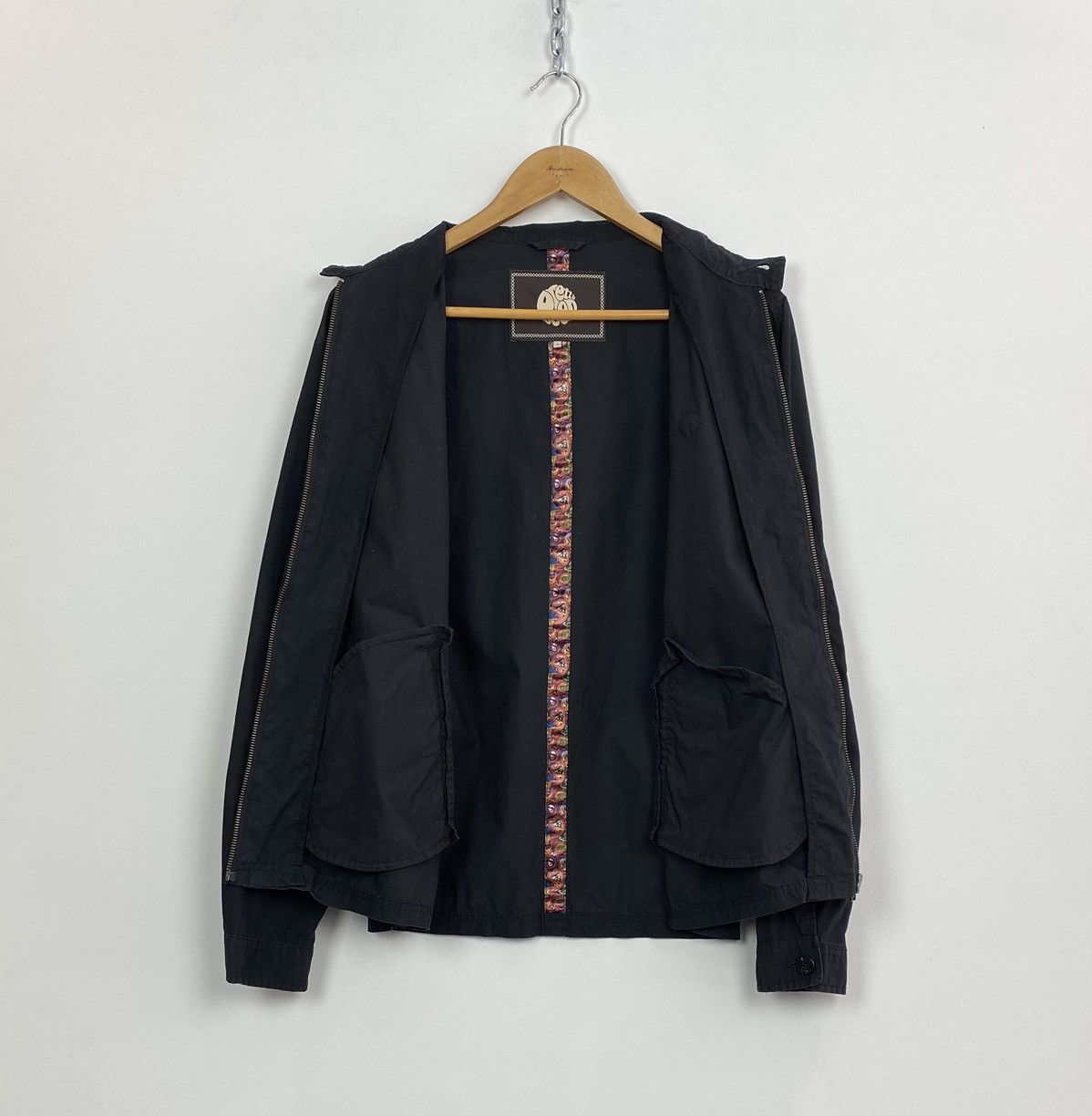 Pretty Green Pretty Green Full Zip Long Sleeve Cotton Jacket Size M Black Size US M / EU 48-50 / 2 - 5 Thumbnail