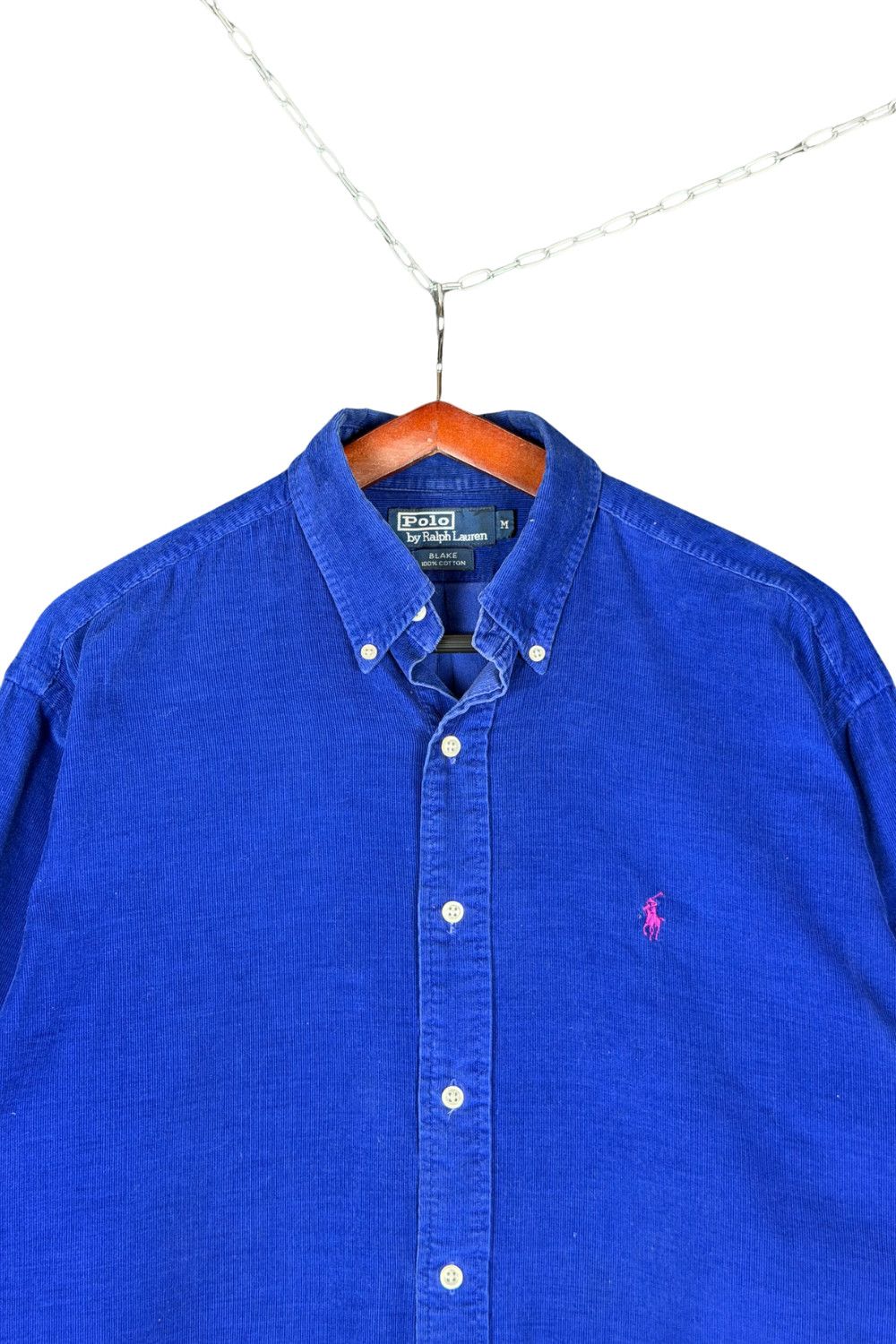 Polo Ralph Lauren Polo Ralph Lauren BLAKE Corduroy Shirt Blue Pink Pony Size US M / EU 48-50 / 2 - 3 Thumbnail