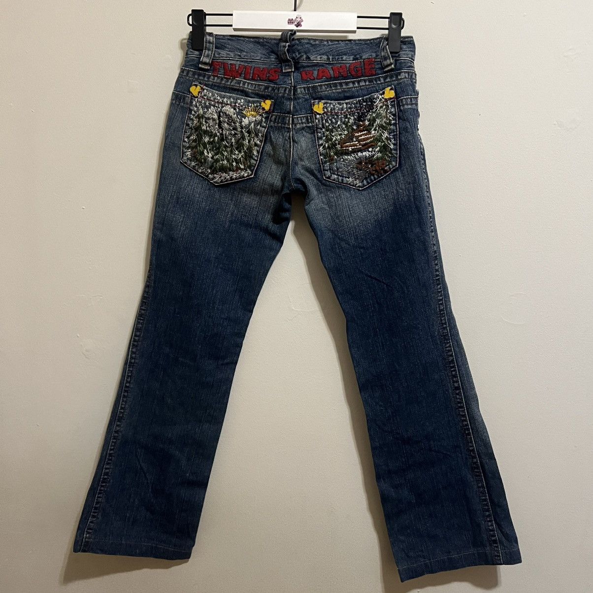 Dsquared2 DSquared2 Vintage Embroidered Low Rise Flare Jeans Size 27" / US 4 / IT 40 - 1 Thumbnail