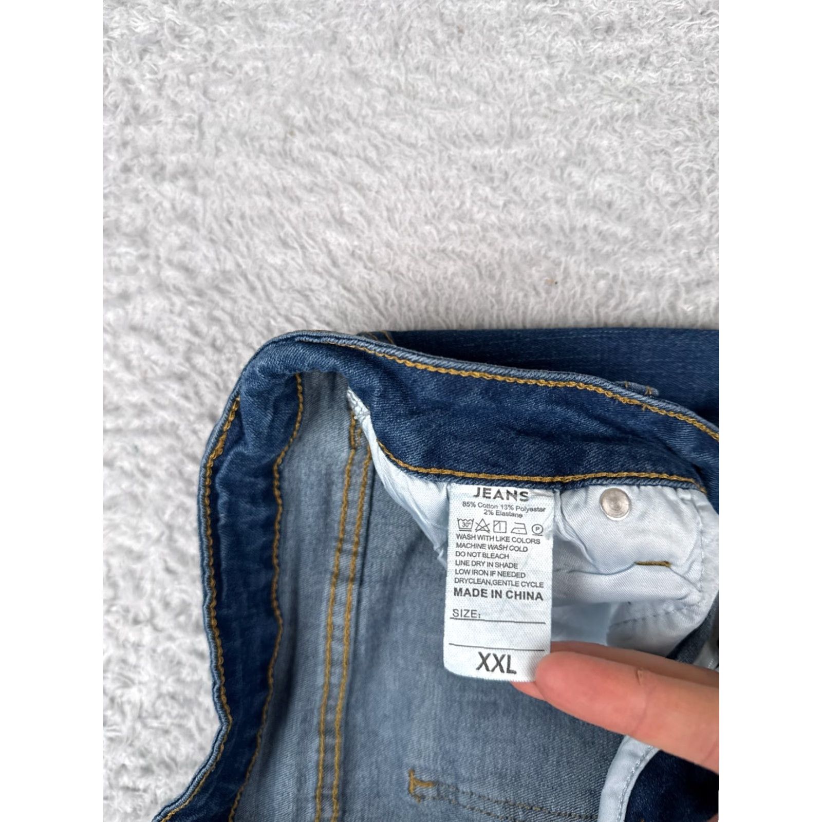 Vintage Womens Jeans 32x30 Blue Denim Flared Mid Rise Cotton Blend Med Wash Size 24" / US 00 / IT 34 - 6 Thumbnail
