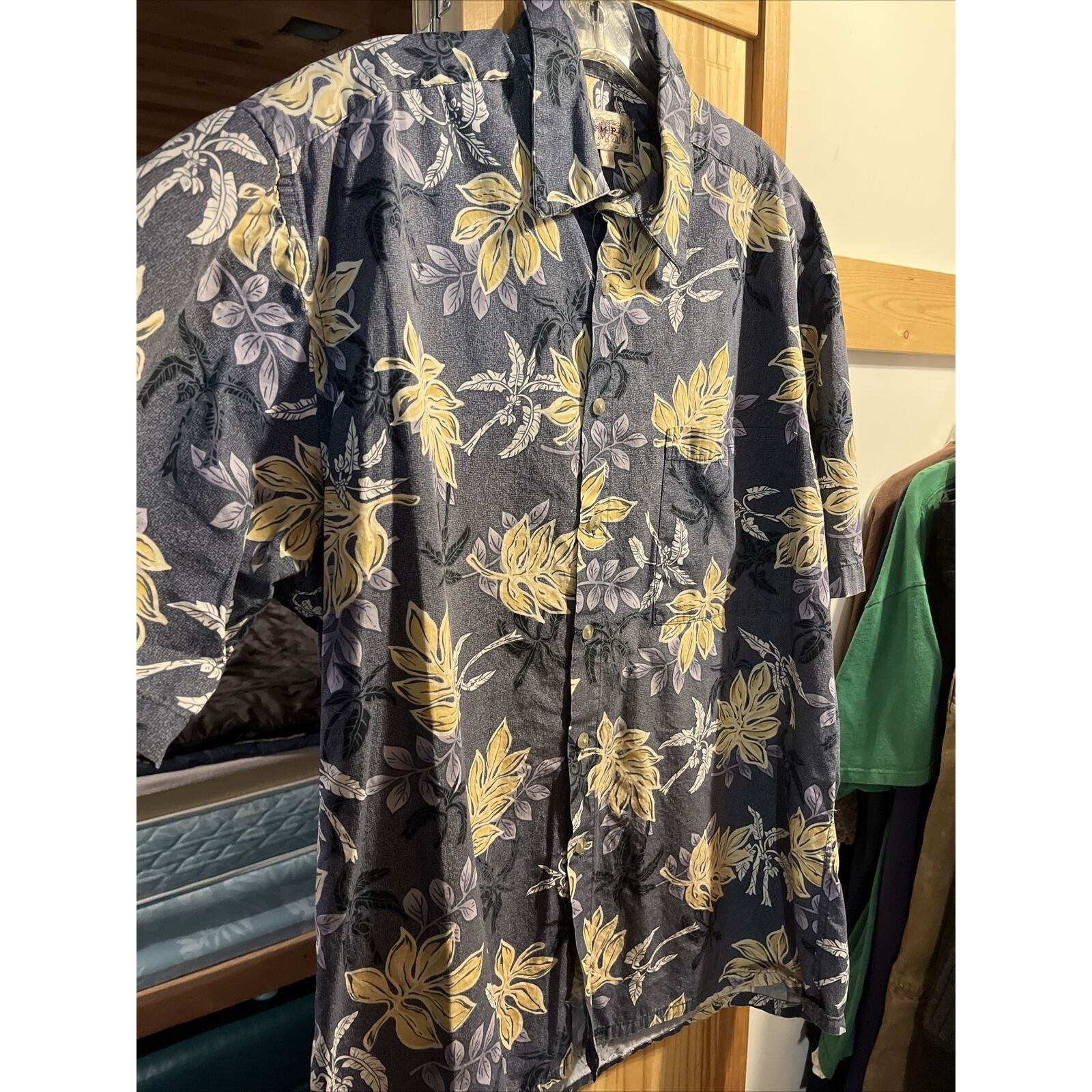 Campia Moda Campia Moda Men’s L Blue Floral SS Cotton Hawaiian Shirt Size US L / EU 52-54 / 3 - 5 Thumbnail