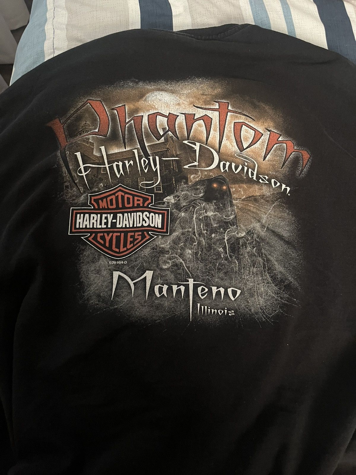 Harley Davidson Harley Davidson Phantom Vintage T shirt Black Size US XL / EU 56 / 4 - 2 Thumbnail