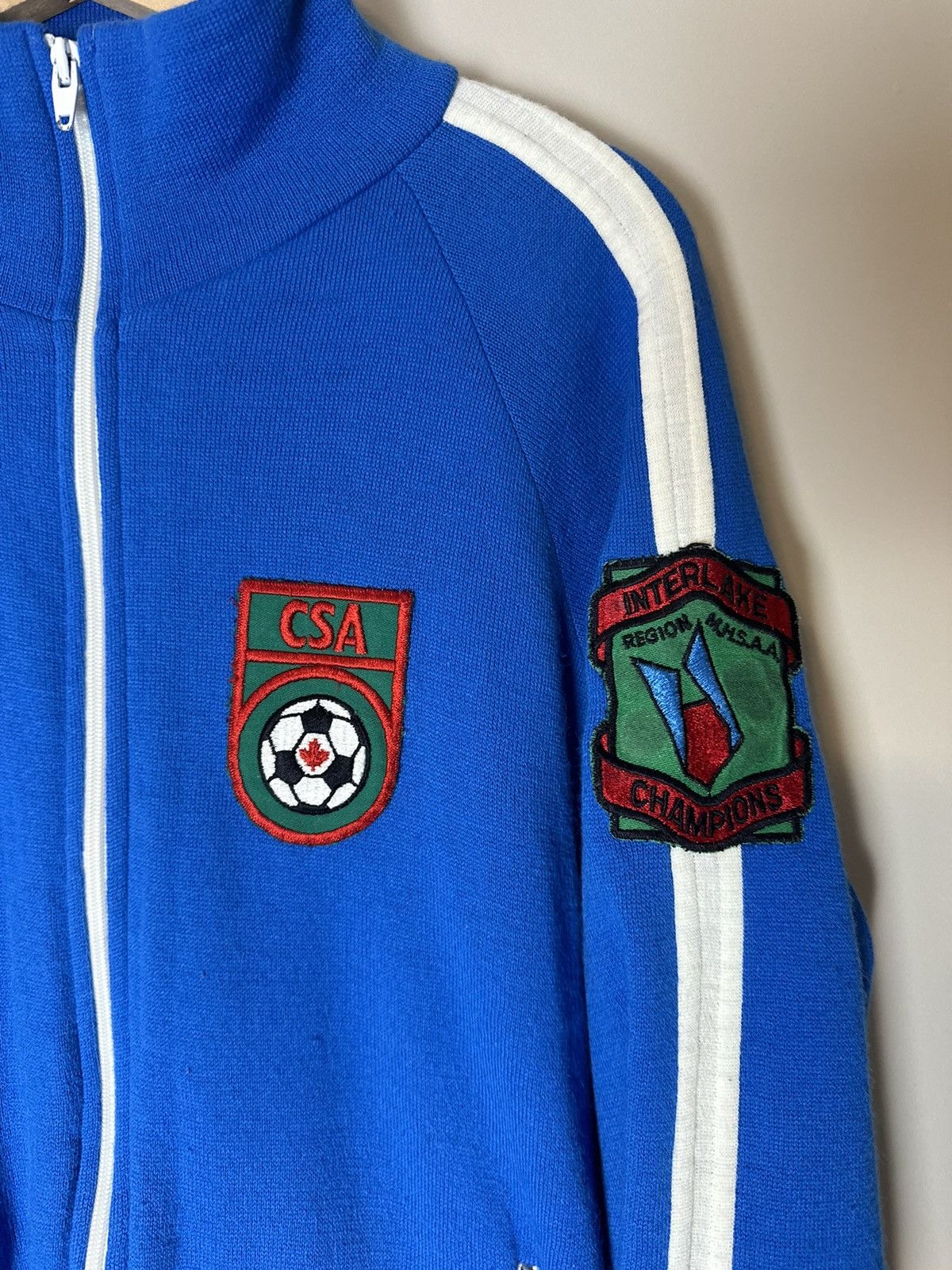 Vintage Vintage 1980s Canada Soccer Zip-up Track Sweatshirt Size XL Size US XL / EU 56 / 4 - 4 Thumbnail