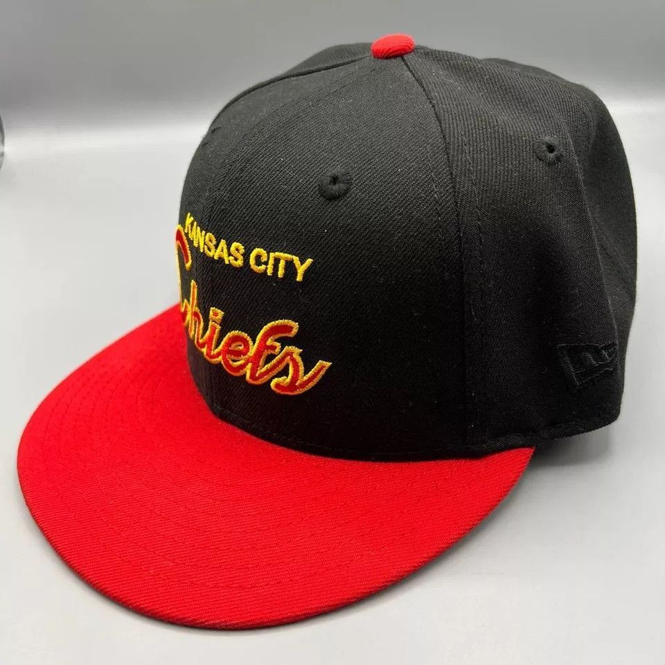 New Era Kansas City Chiefs Hat Men 7 1/2 59Fifty New Era NFL Fitted Size ONE SIZE - 2 Thumbnail