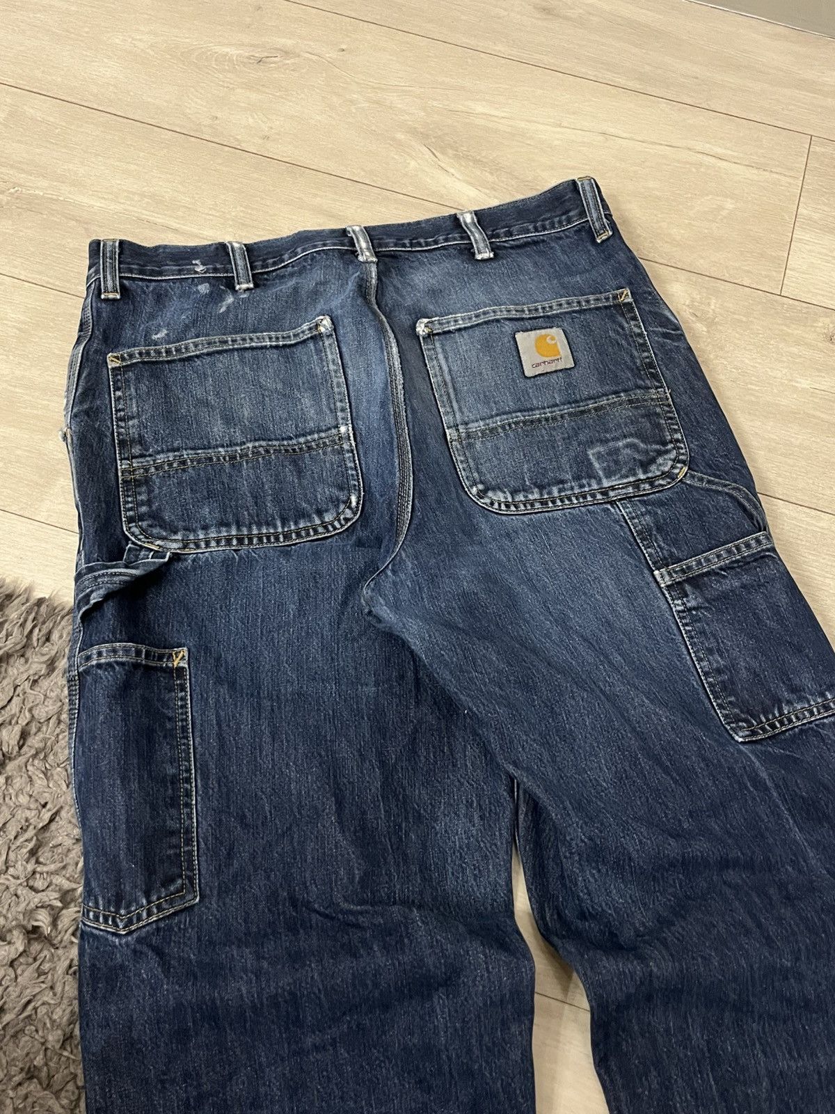 Carhartt 🔥90's Carhartt Double Knee Faded Y2k Carpenters Work Jeans Size US 32 / EU 48 - 12 Thumbnail