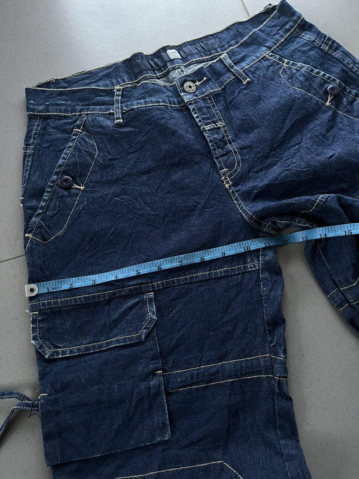 Marithe + Francois Girbaud MARITHE FRANCOIS GIRBAUD BONDAGE DENIM PANTS MULTI POCKET Size US 32 / EU 48 - 10 Thumbnail