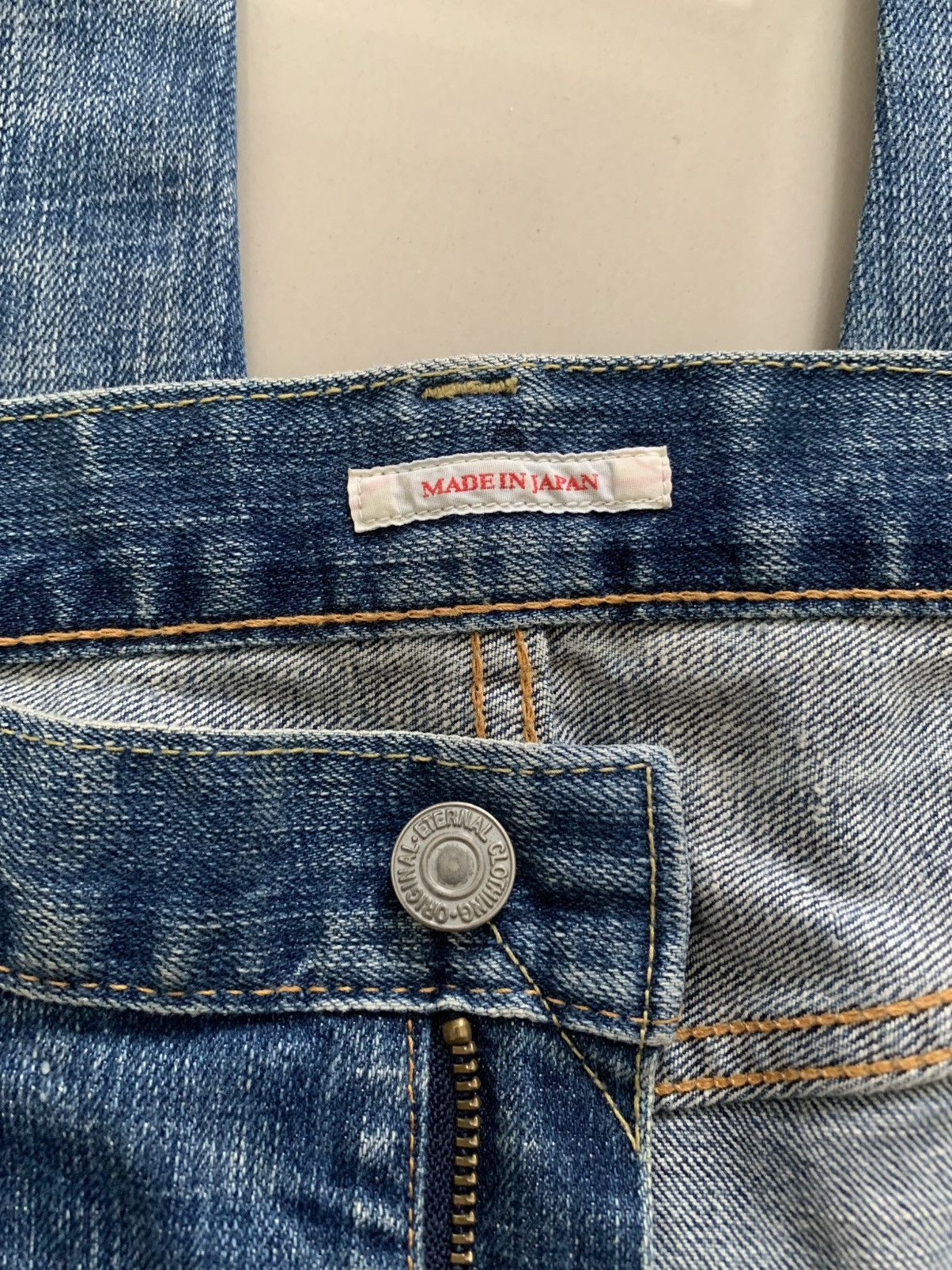 Eternal Eternal Japan Distressed Faded Blue Jeans Size US 34 / EU 50 - 7 Thumbnail