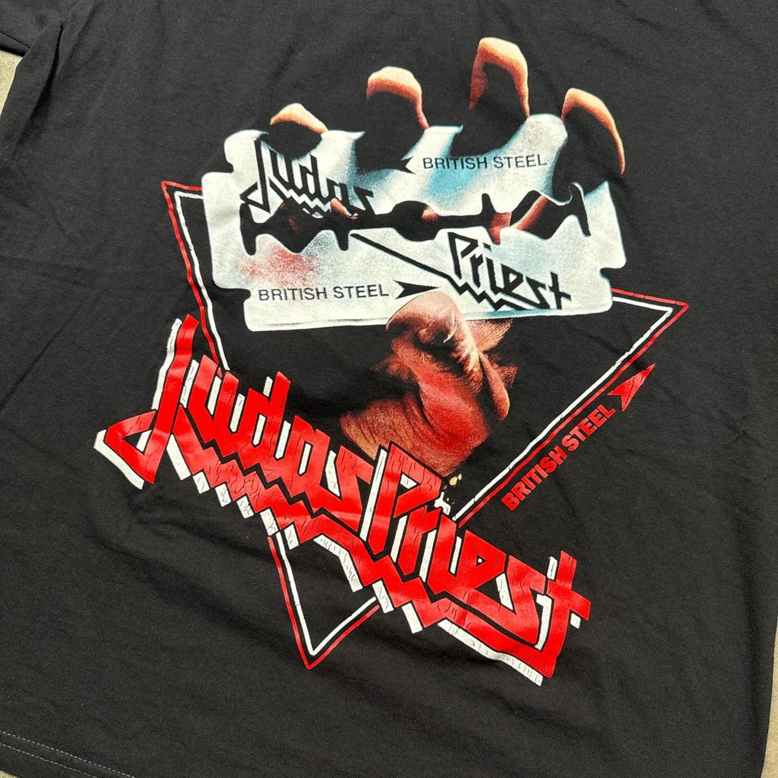 Other Rock Band Judas Priest British Steel Hand Vintage Y2k TShirt Size US XL / EU 56 / 4 - 3 Thumbnail