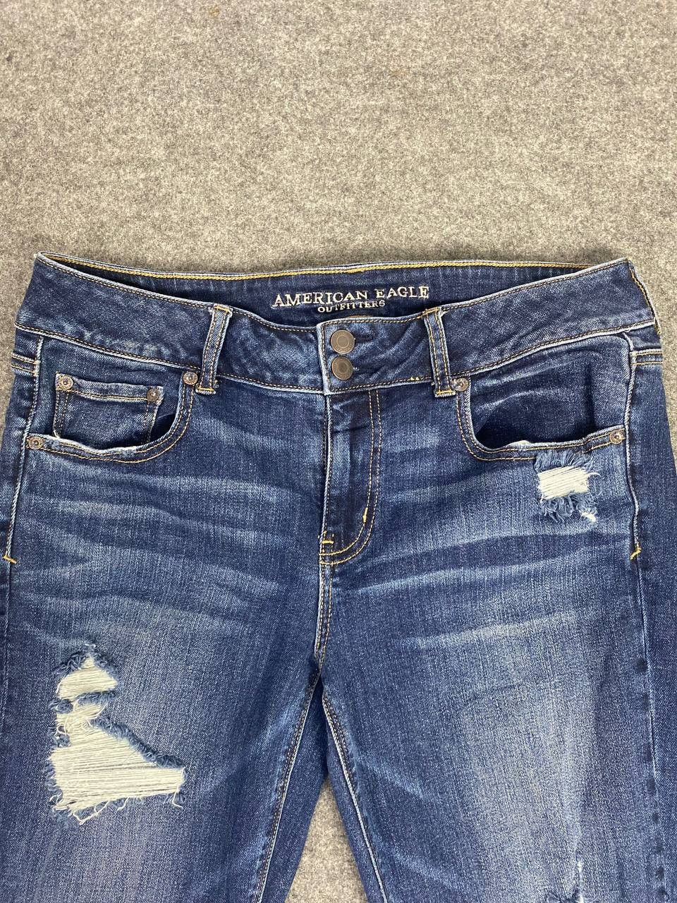 American Eagle Outfitters american eagles stretch artist bootcut flare distresseddenim Size 36" / US 14 / IT 50 - 9 Thumbnail