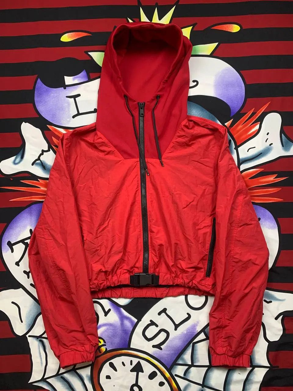 Love Moschino Moschino cropped red hooded womens jacket Size 4US Size S / US 4 / IT 40 - 1 Thumbnail