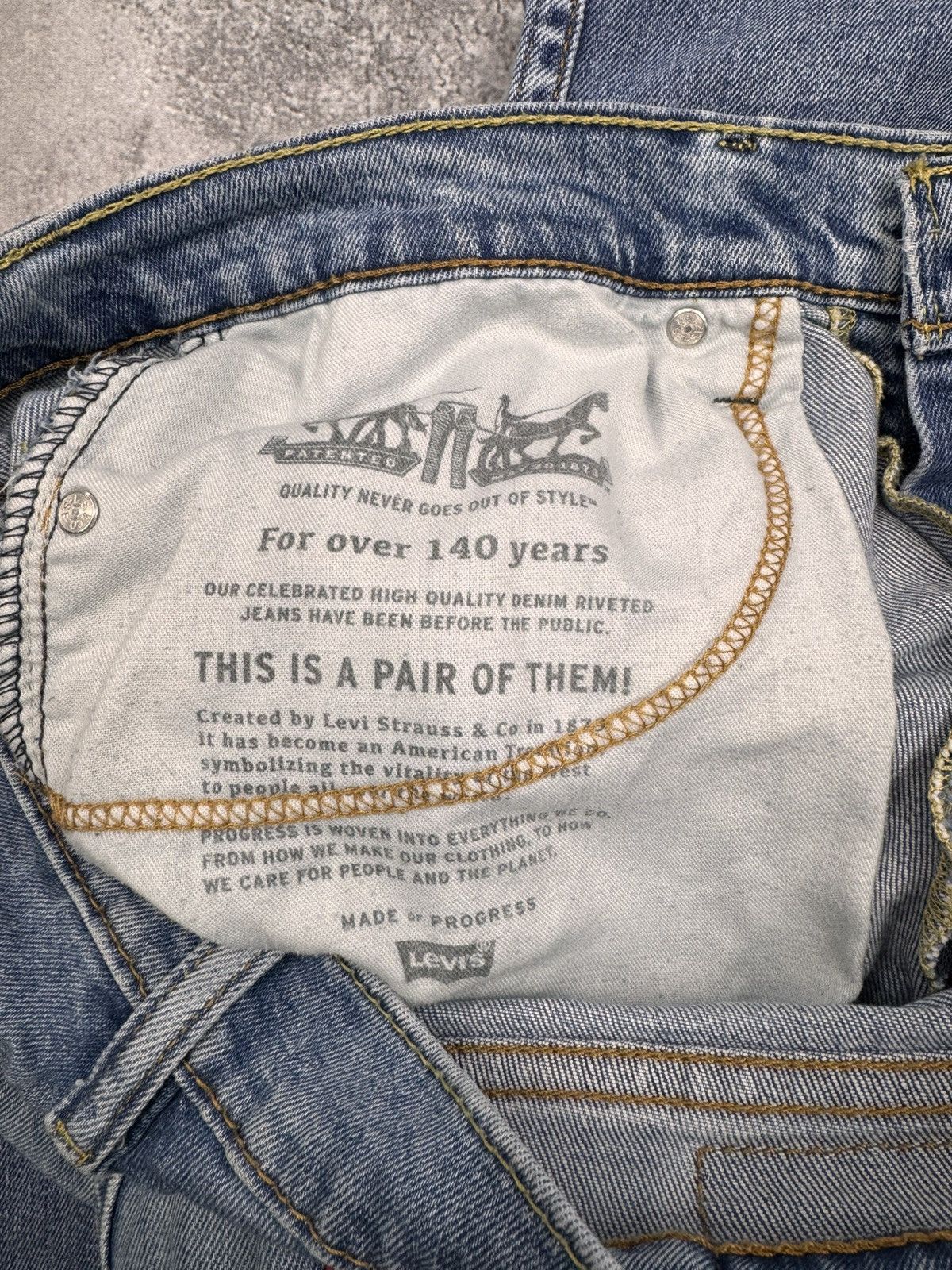 Levi's Levi’s 501 Men Straight Fit Jeans Light Blue Denim Size W33 Size US 33 - 8 Thumbnail