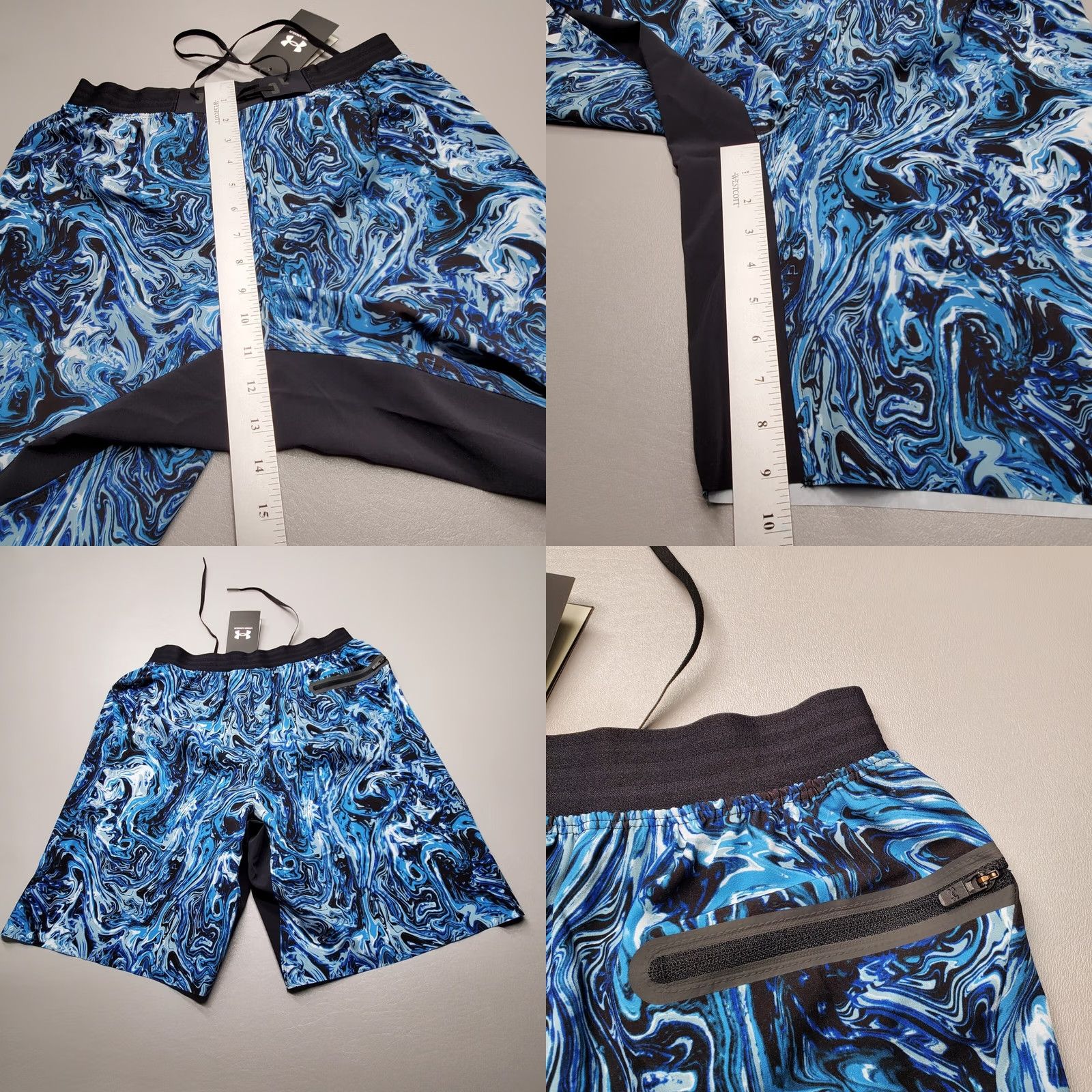 Under Armour Under Armour Storm Reign Woven Shorts Blue Abstract Print 1361515 Men's Size S Size US 29 - 8 Thumbnail