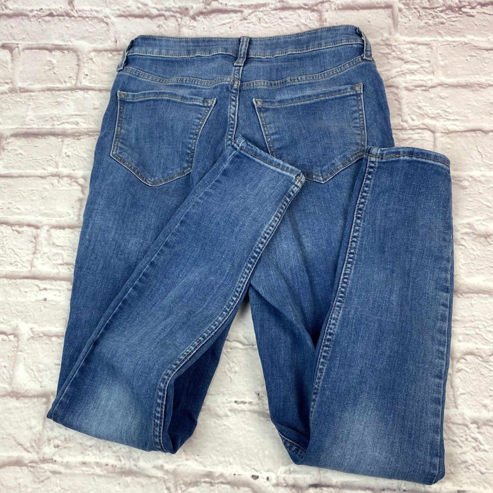 Old Navy Old Navy Jeans 4 Womens Blue High Rise Rockstar Super Skinny Stretch Denim Size 27" / US 4 / IT 40 - 6 Thumbnail