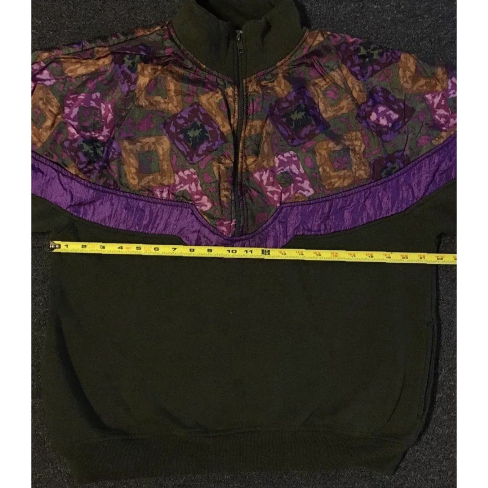 Vintage Vtg 90s Flower Faded All Over Print 1/4 Zip Hoodie S Green Unisex Adults Regular Size S Size US S / EU 44-46 / 1 - 7 Thumbnail