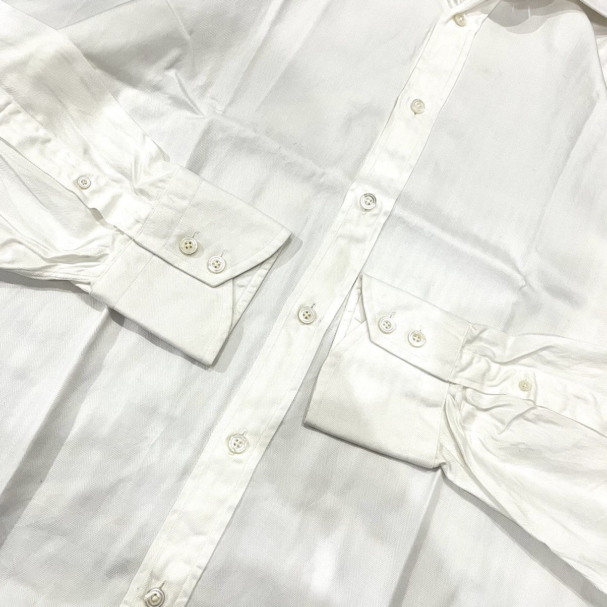Tom Ford TOM FORD Classic White Cotton Long Sleeve Shirt Size US XS / EU 42 / 0 - 3 Thumbnail