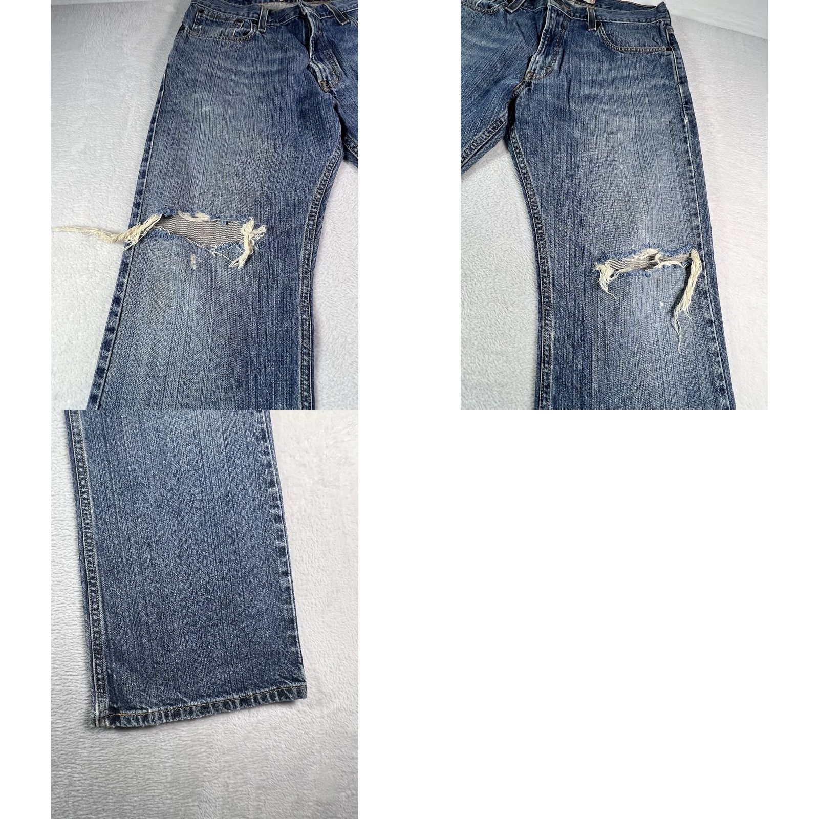 Levi's VINTAGE Levi's 527 Jeans Mens Regular Bootcut 33x30 Blue Denim Distressed Cowboy 90s USA Mens Size US 33 - 10 Thumbnail