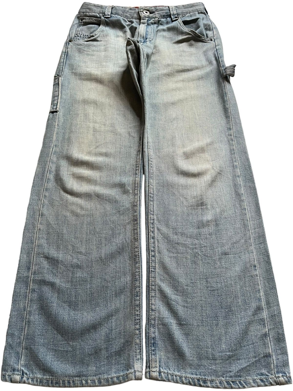 Vintage Japanese Brand Buckle Back Carpenter Baggy Jeans