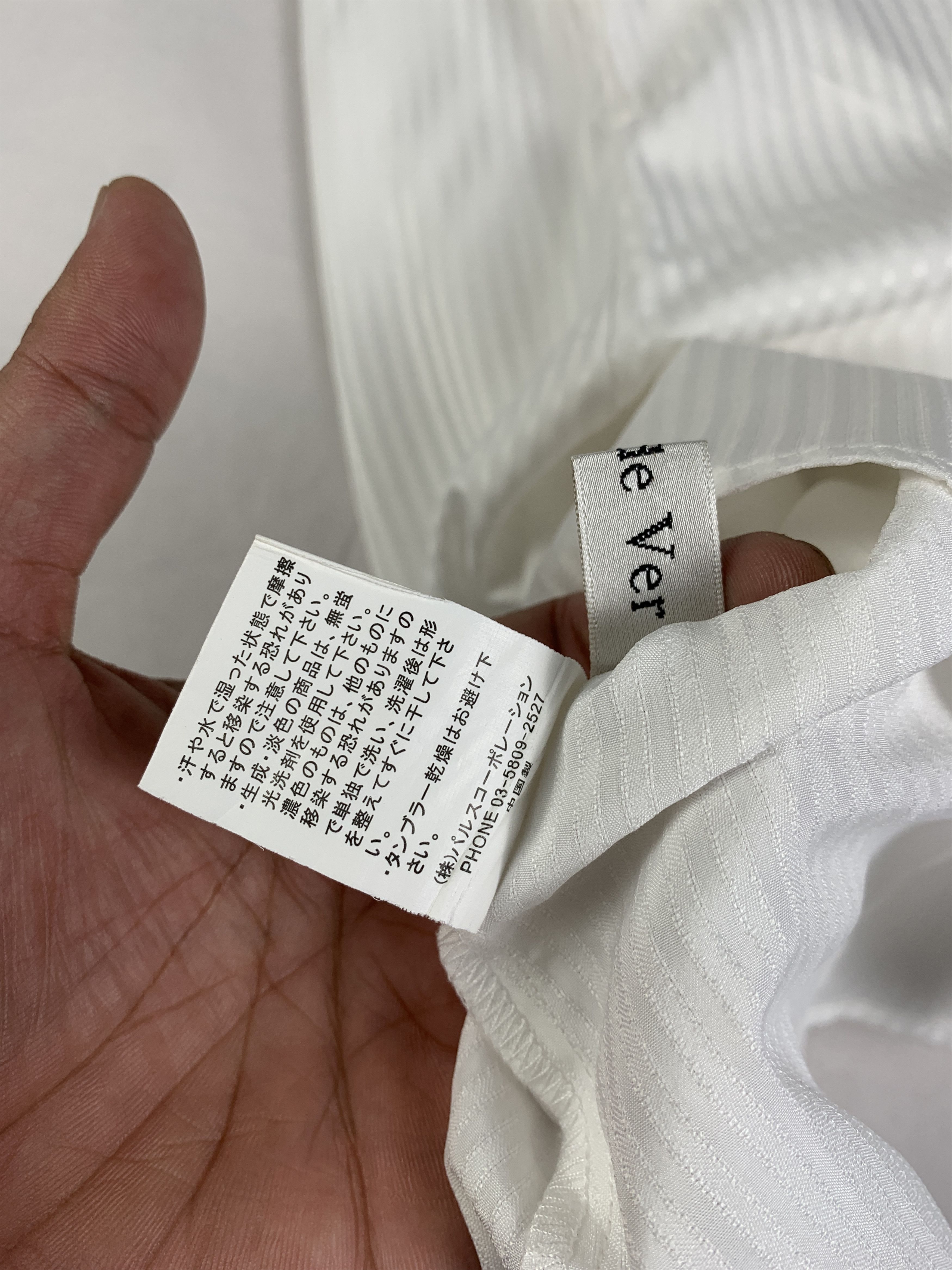 Japanese Brand Cosa de Ver White Pinstripe Ruffle Blouse (M) Size M / US 6-8 / IT 42-44 - 9 Thumbnail