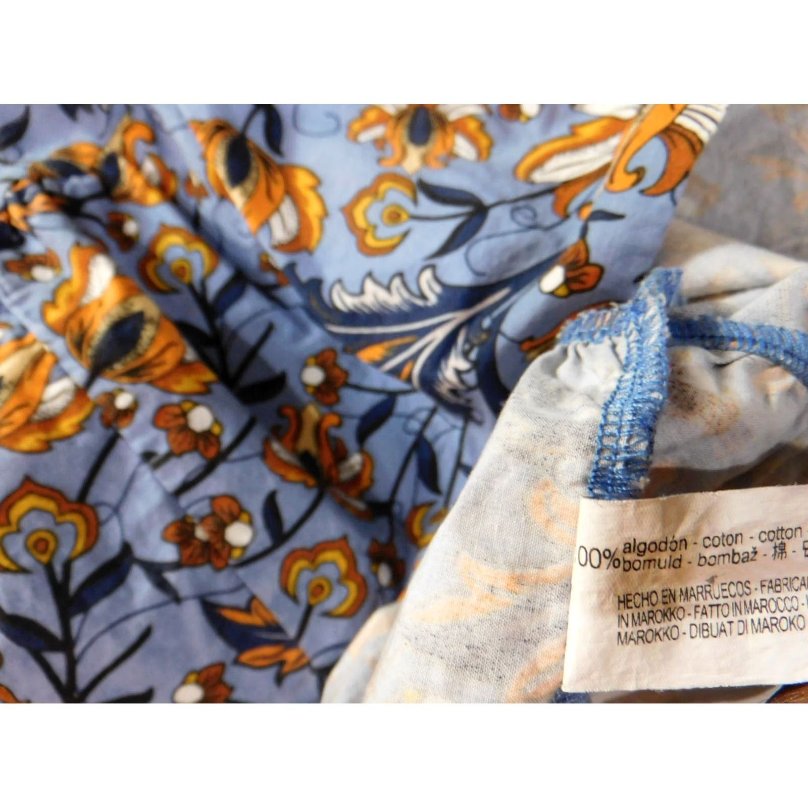 Zara Zara Woman Blue Floral Knit Top Short Sleeve Crew Neck Pullover Cotton Regular Size S Small Shirt Blouse Modern Casual Size S / US 4 / IT 40 - 6 Thumbnail