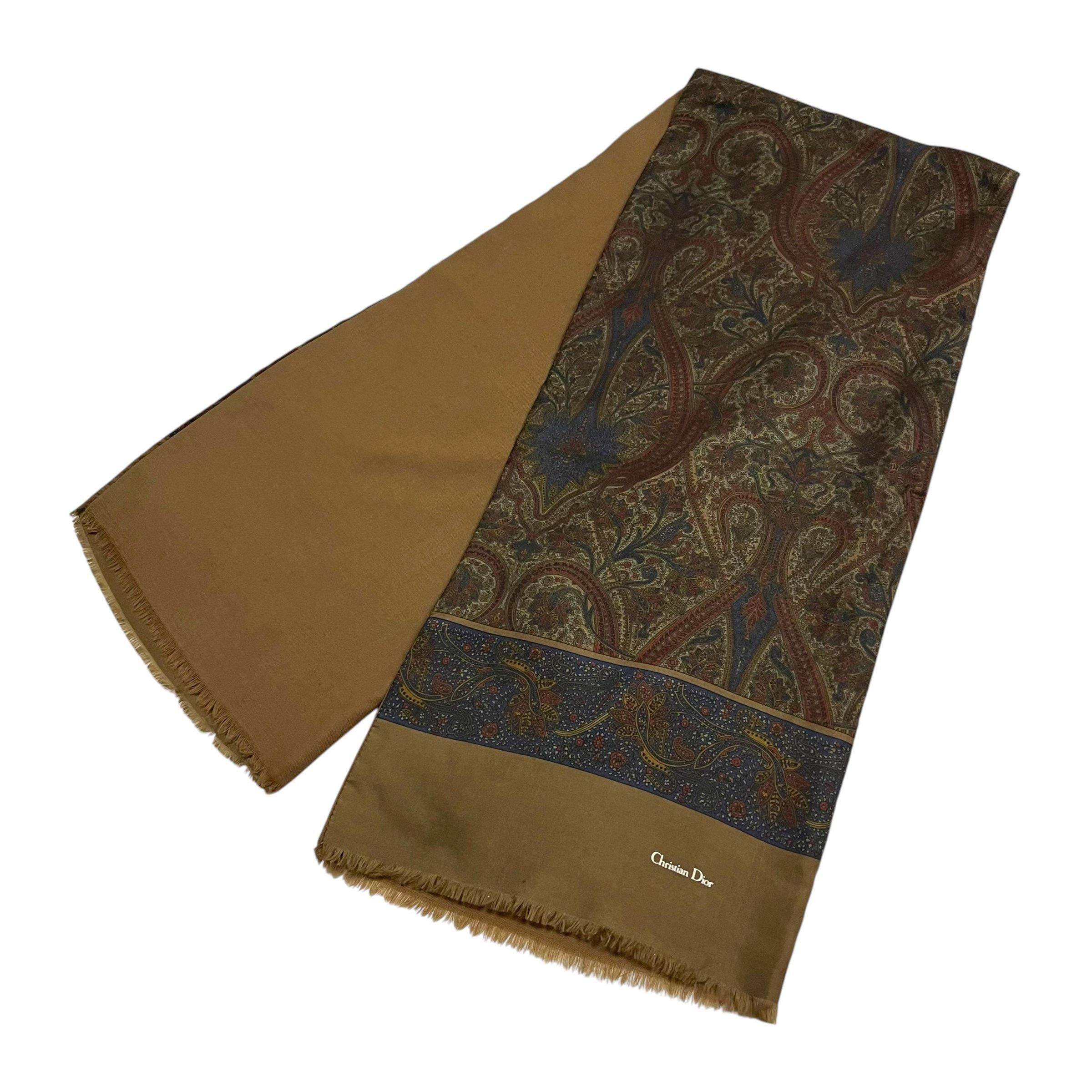 Christian Dior Monsieur Christian Dior Monsieur Paisley Silk Scarf - O/S Size ONE SIZE - 2 Thumbnail