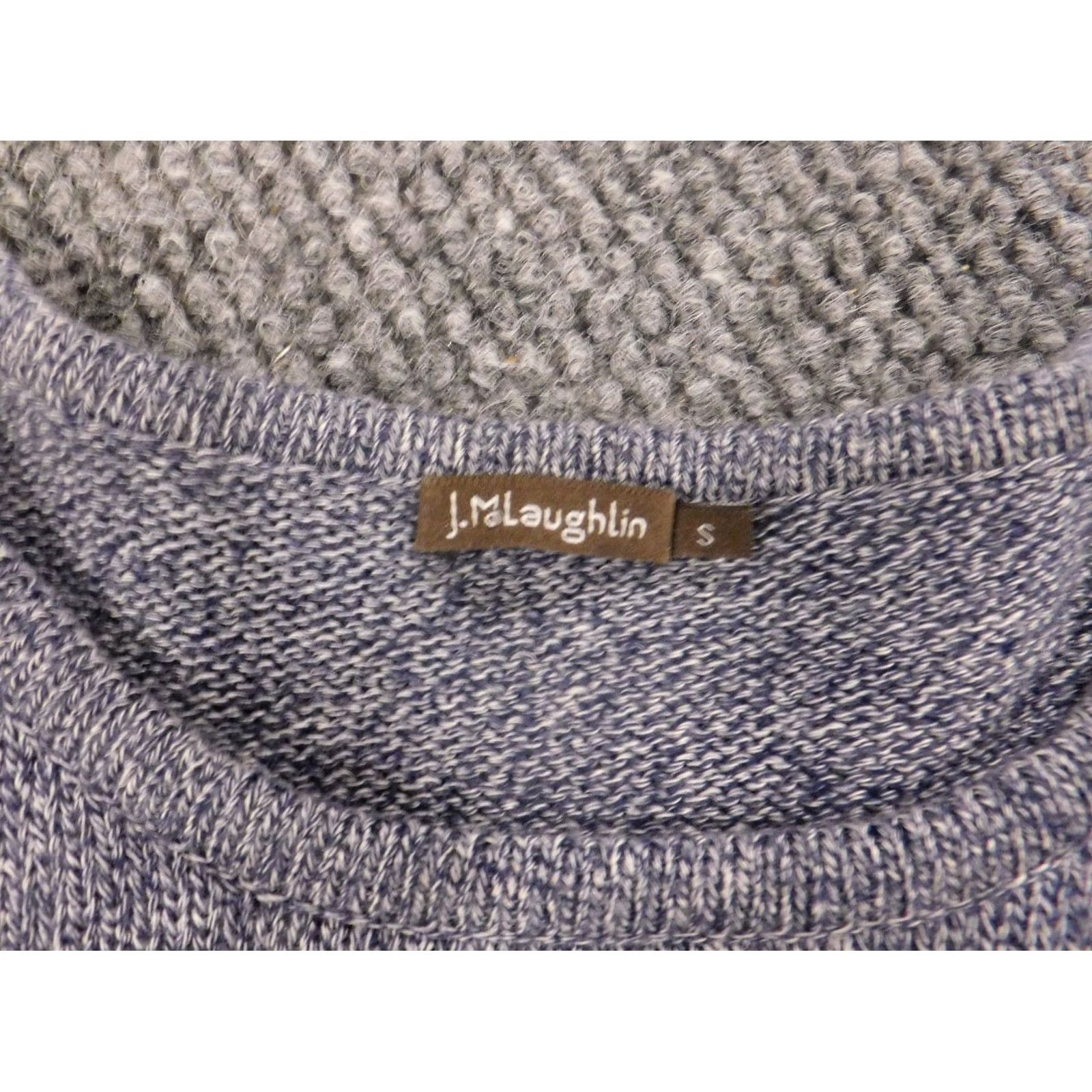 J.McLaughlin J. McLaughlin Womens Sweater Small purple Pullover striped crewneck Knit Stretch Bow Button Raglan Sleeve Christmas Womens Size S / US 4 / IT 40 - 3 Thumbnail