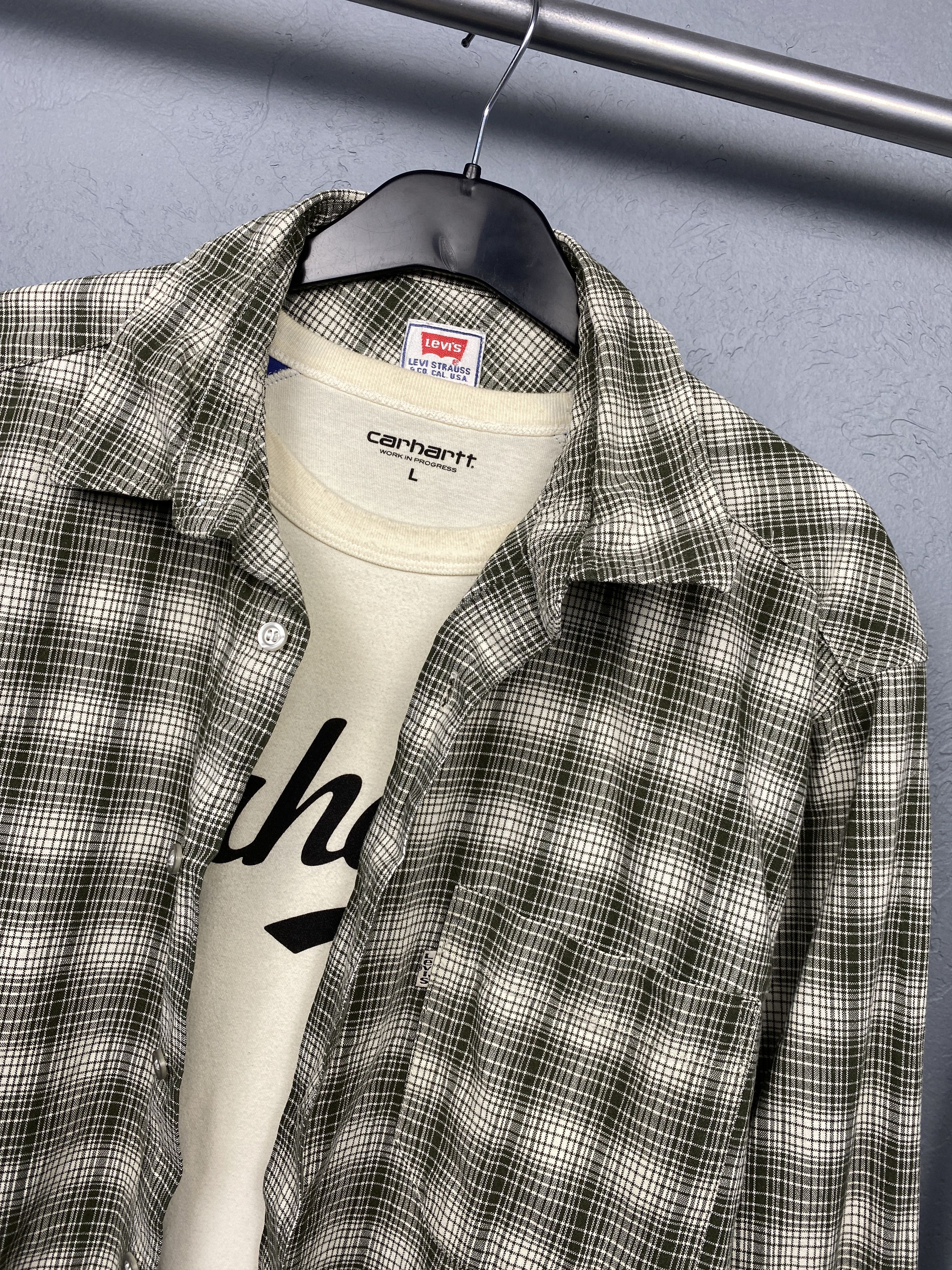 Flannel Levi's 90s Vintage Mens Flannel Plaid Shirt Size US XL / EU 56 / 4 - 2 Thumbnail