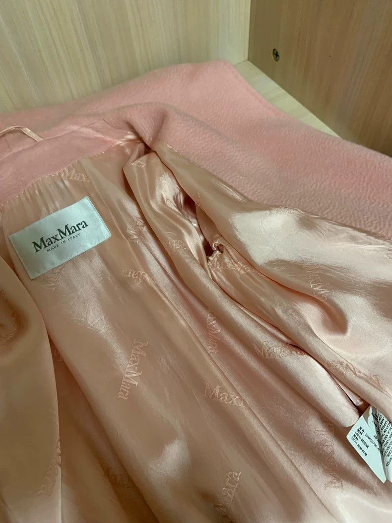 MaxMara Rialto Pink Hooded Coat-2508