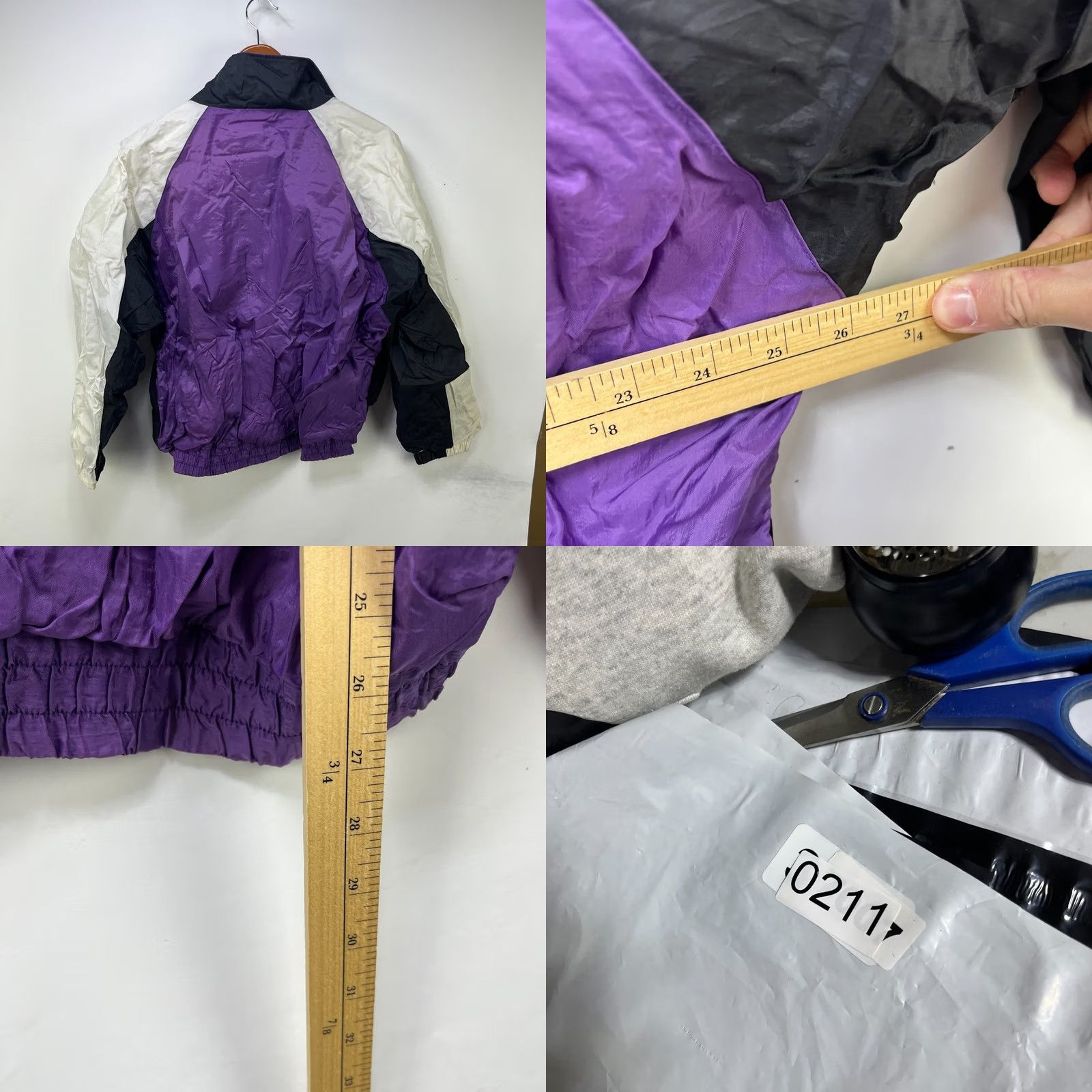 Logo 7 VINTAGE 90s Brickyard 400 NASCAR Racing Jacket Large Mens Windbreaker Nike Air Logo Purple Solid Reversible Hooded Size US L / EU 52-54 / 3 - 8 Thumbnail