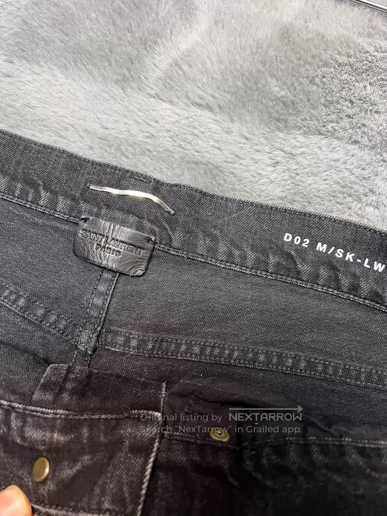 Saint Laurent Paris Saint Laurent Paris Black Reflective Splatter Basic Denim Size US 32 / EU 48 - 3 Thumbnail